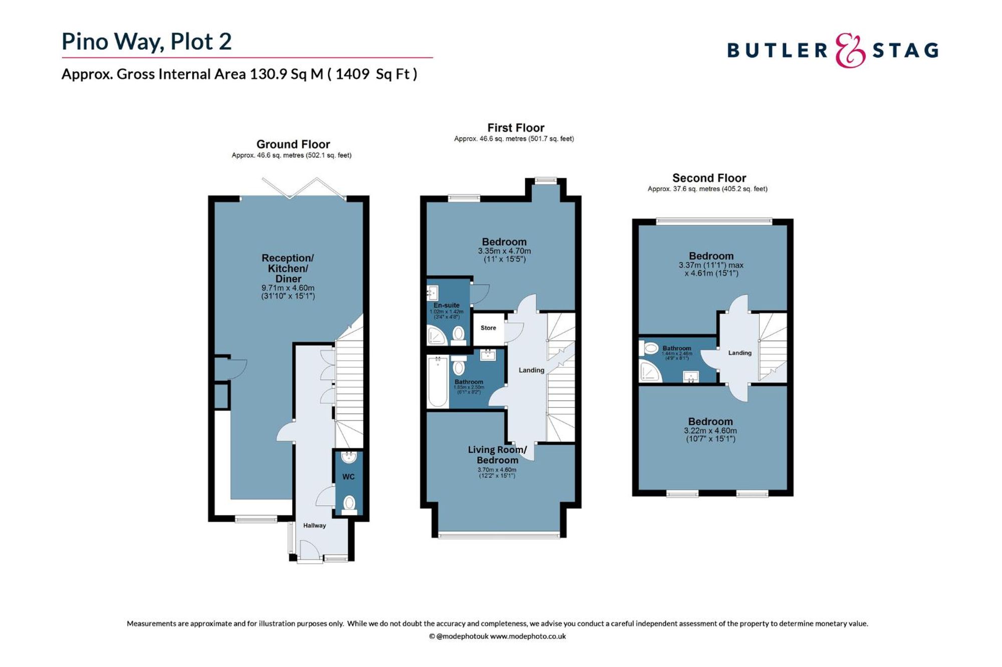 2 Pino Way, Kings Head Hill, London floorplan