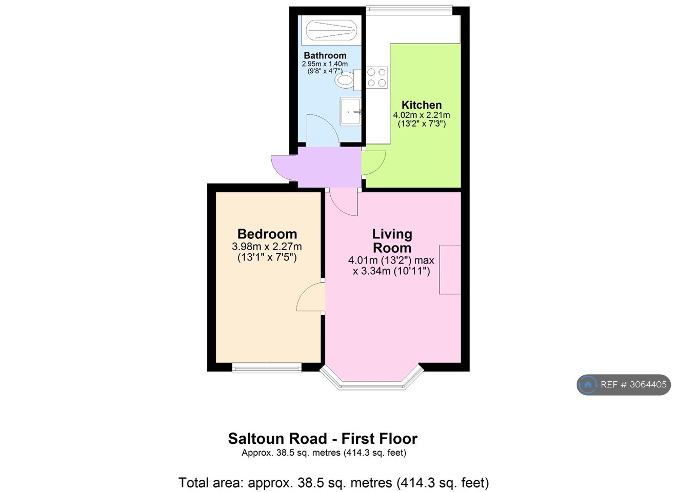Flat, Saltoun Road, London floorplan
