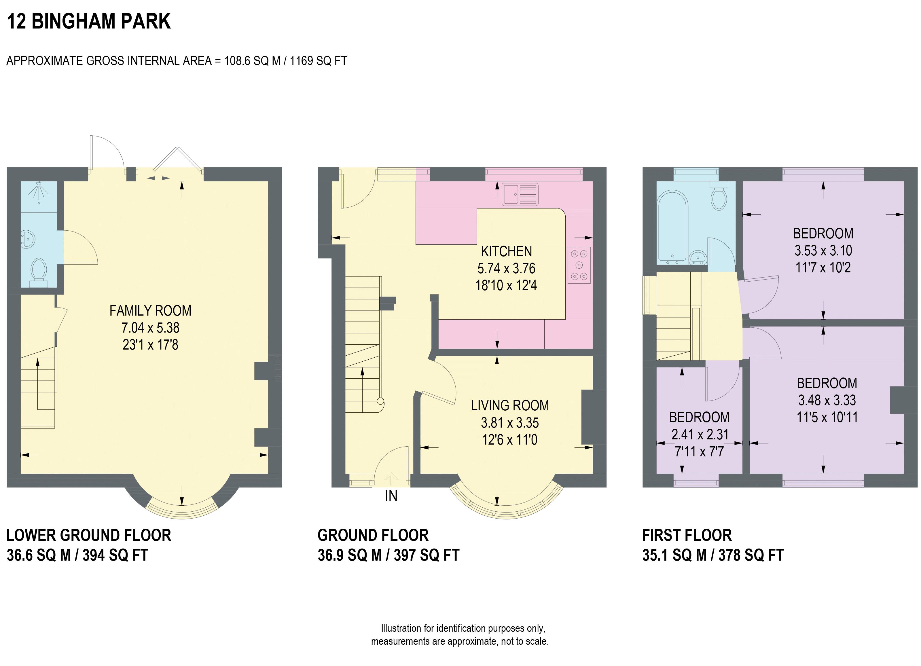 12, Bingham Park Crescent, Sheffield floorplan