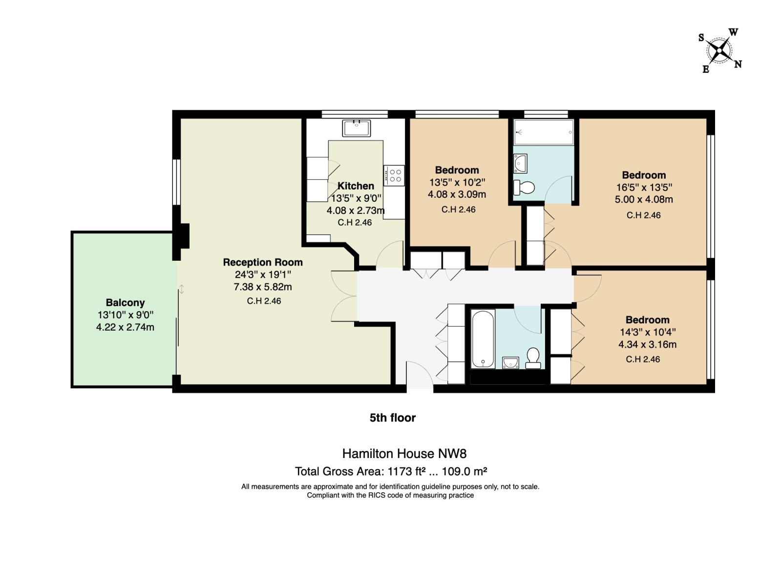 10, Hamilton House, London floorplan