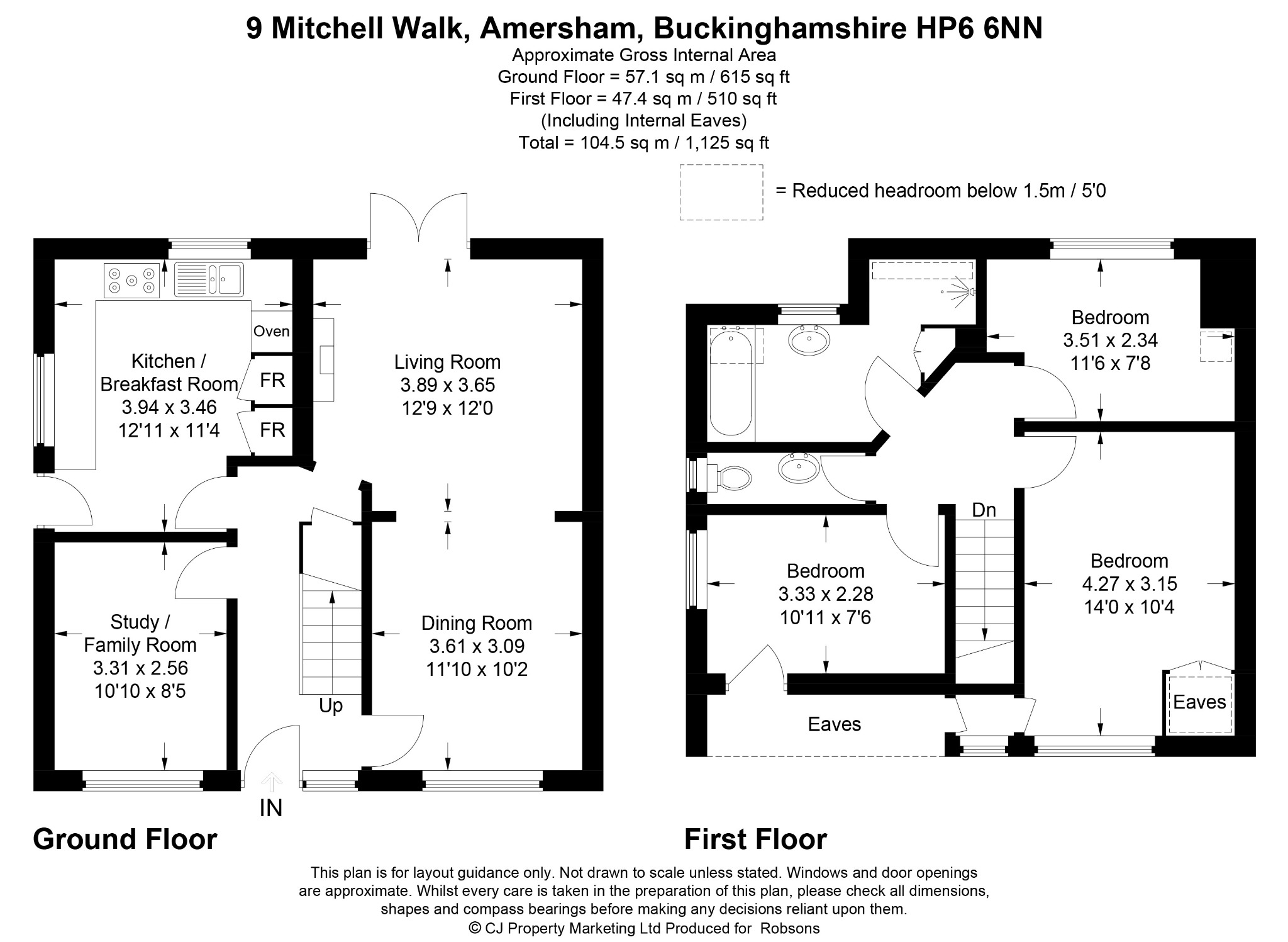 9 Mitchell Walk, Amersham floorplan