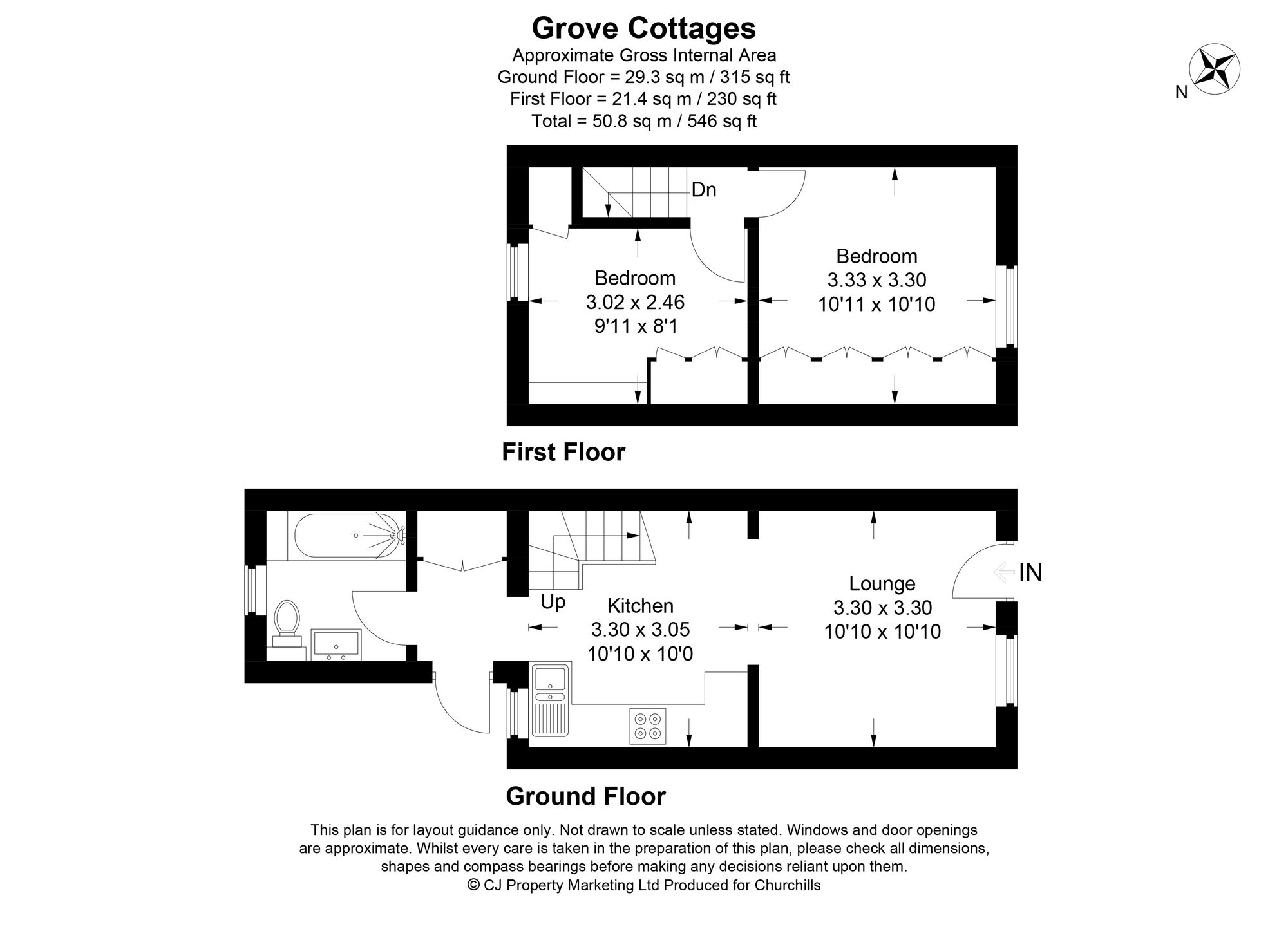 3 Grove Cottages, Bushey floorplan