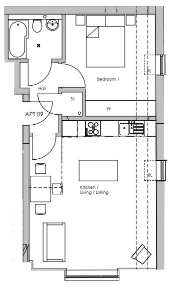 Apartment 3 Beech Lodge 1A, Park Avenue, Leeds floorplan