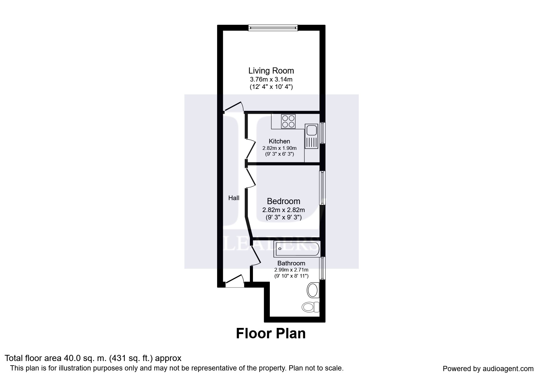 1 Bedrooms Flat to rent in St. Michaels Road, Bedford MK40