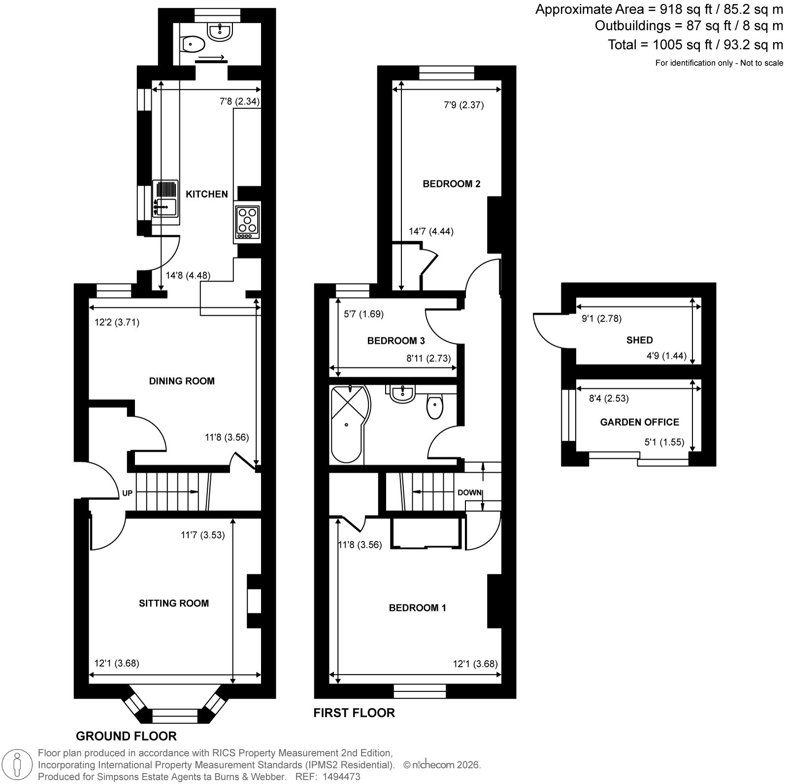 24, George Road, Surrey floorplan