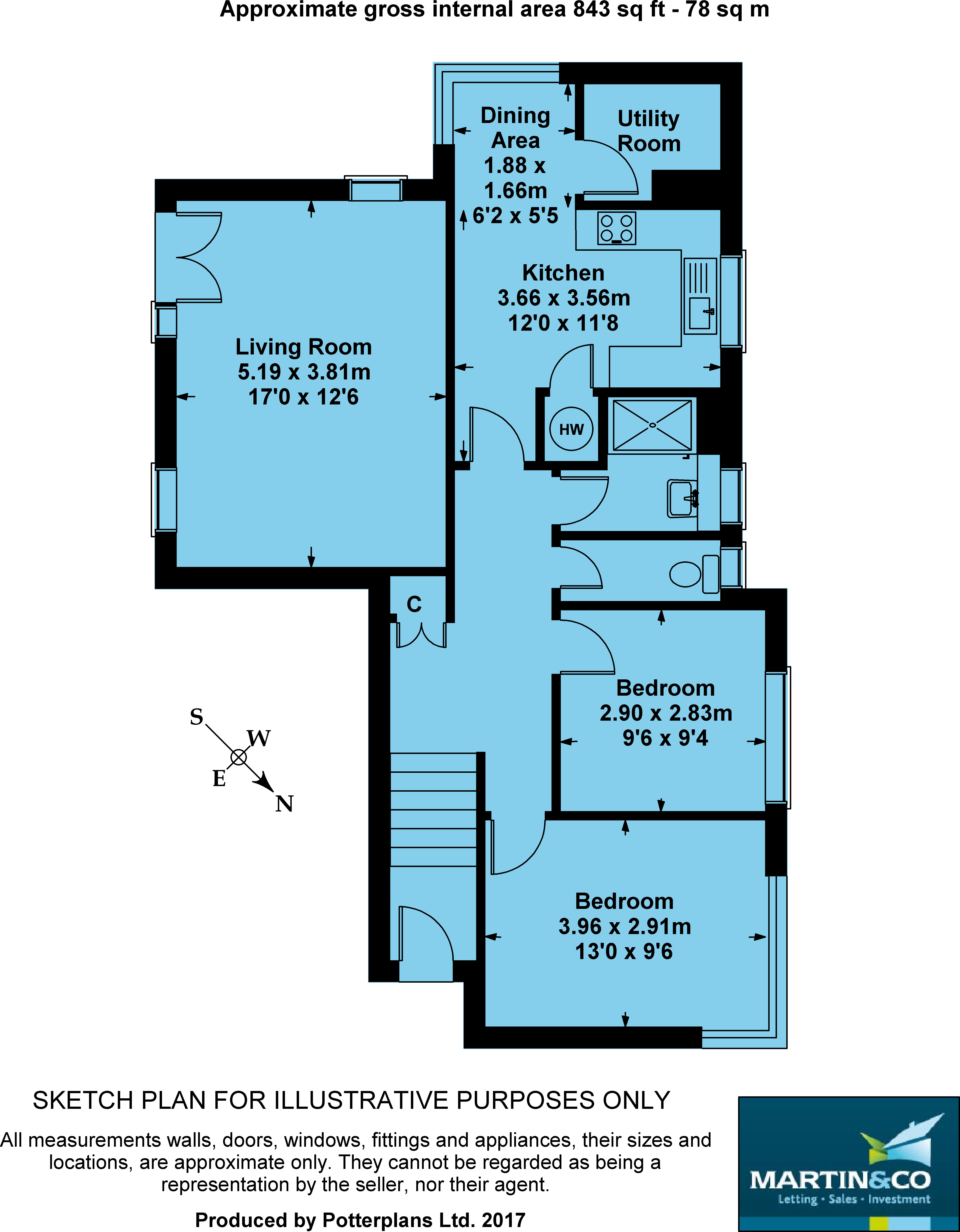 Flat 2 Sedum House, Eldorado Crescent, Cheltenham floorplan