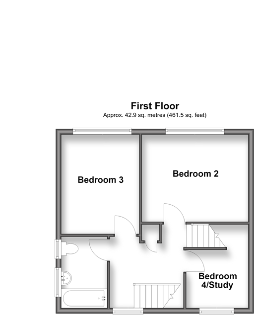 Crescent Way, Horley floorplan