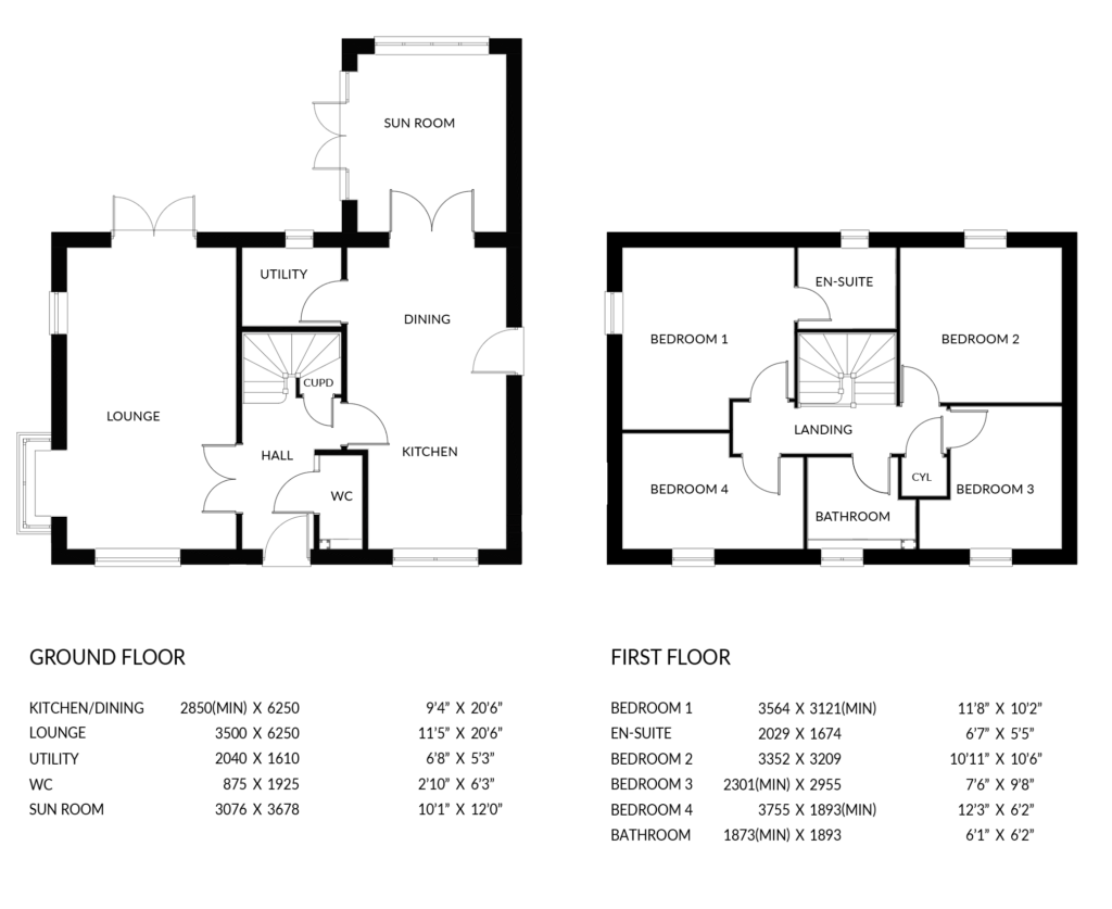 Plot 227 Emerald, Lavender Way, Louth floorplan