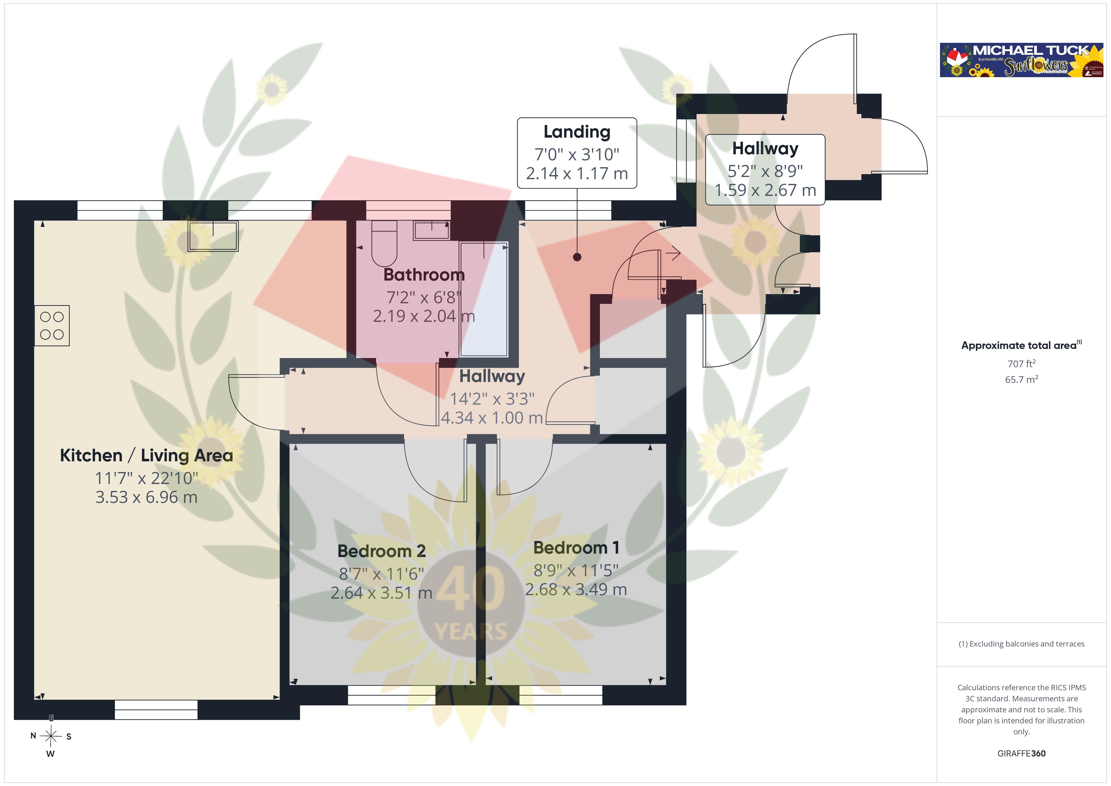 Flat 39, Honeysuckle Road, Bristol floorplan