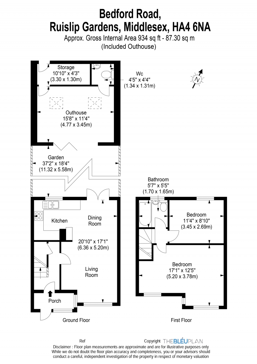 2 Bedrooms Terraced house for sale in Bedford Road, Ruislip HA4
