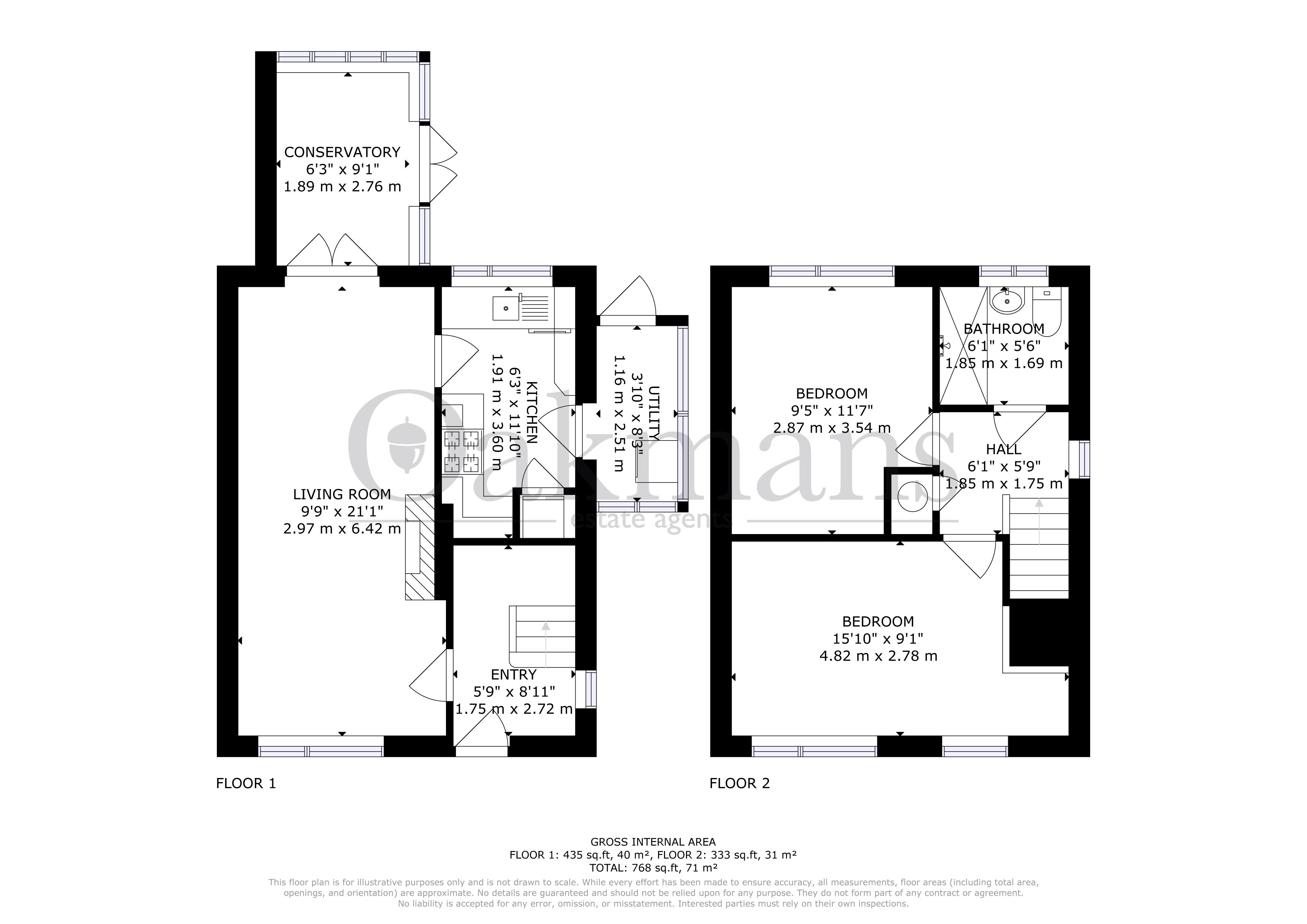13, De Wyche Close, Droitwich floorplan