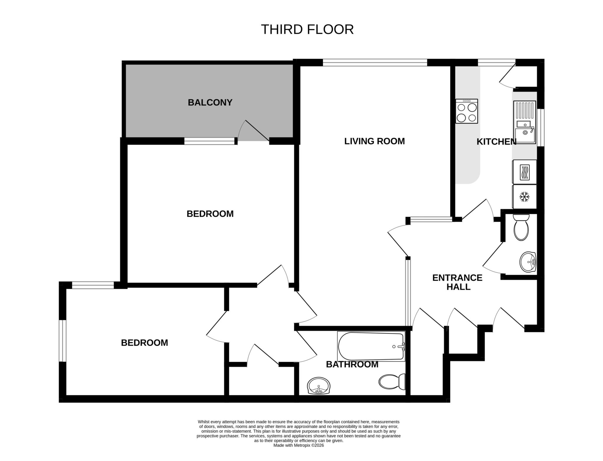 Flat, 8 Monk Sherborne House, Granville Road, Eastbourne floorplan