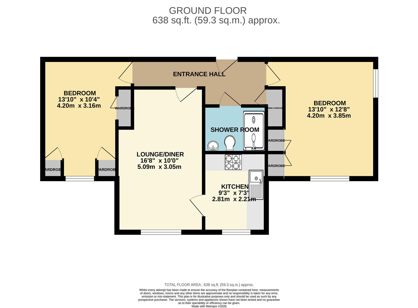 Flat 16, Restway Wall,, Garden City Way, Chepstow floorplan