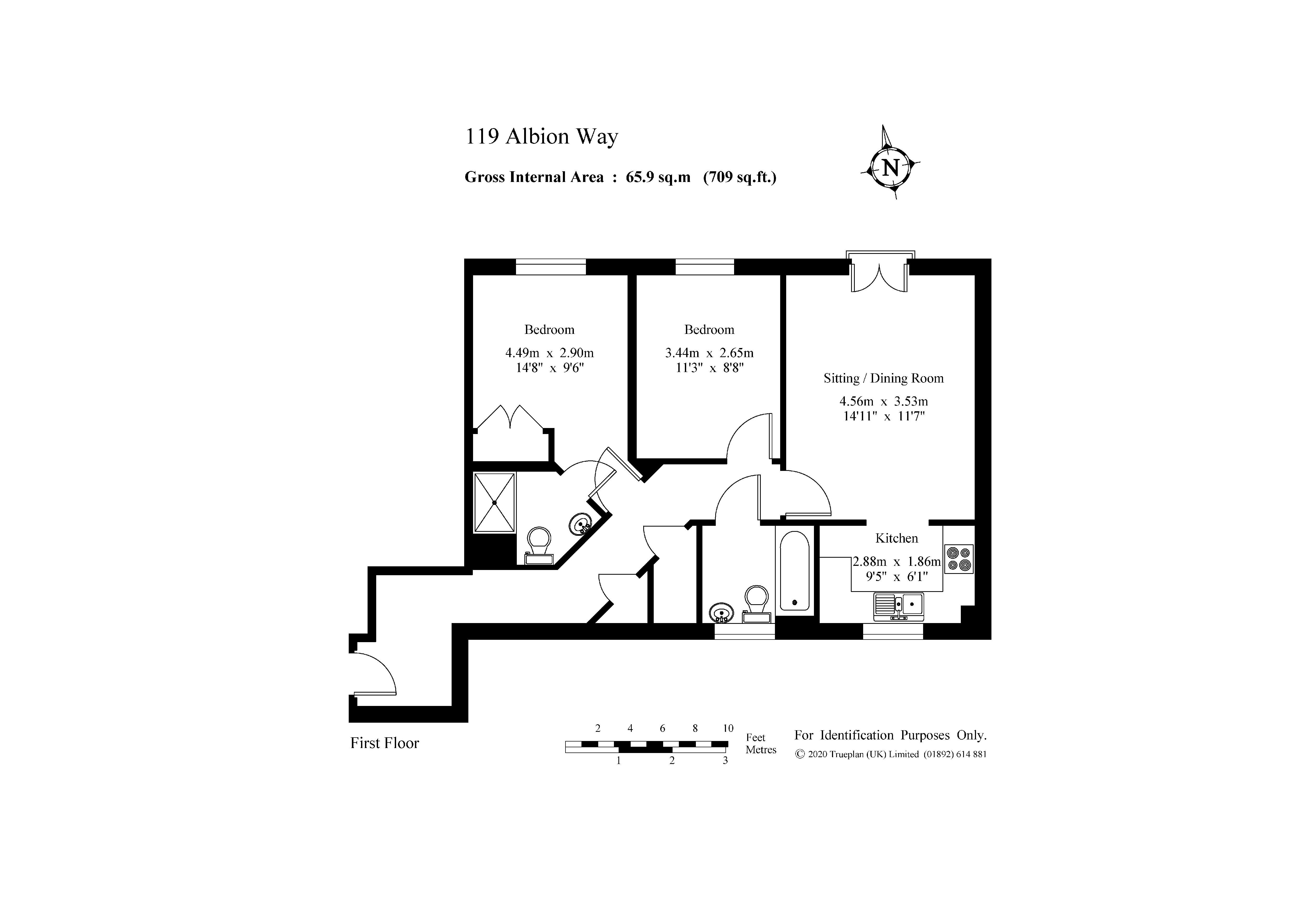 Albion Way, Marlpit Hill, Edenbridge TN8, 2 bedroom flat for sale