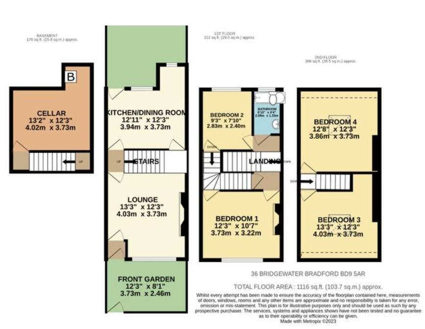 36 Bridgewater Road, Bradford floorplan