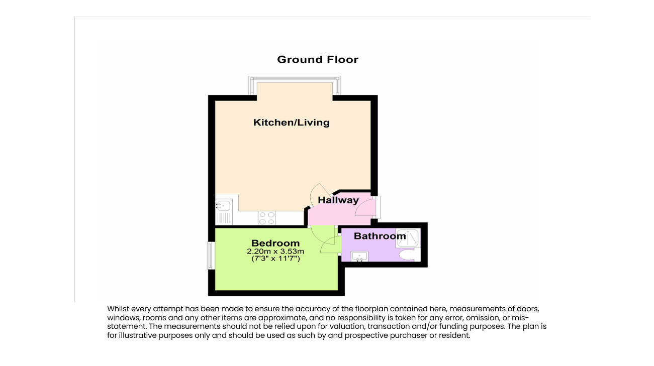 Flat 1, 72 Sandbeck Avenue, Skegness floorplan