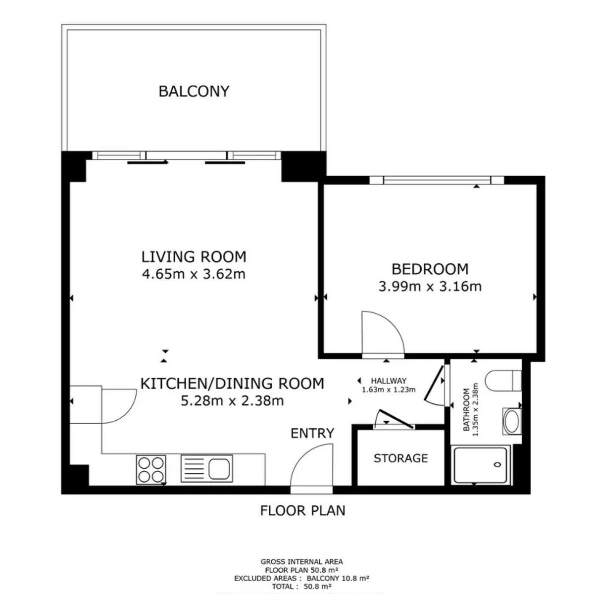 Flat Apartment 36, 20, Gooch St North, Birmingham floorplan