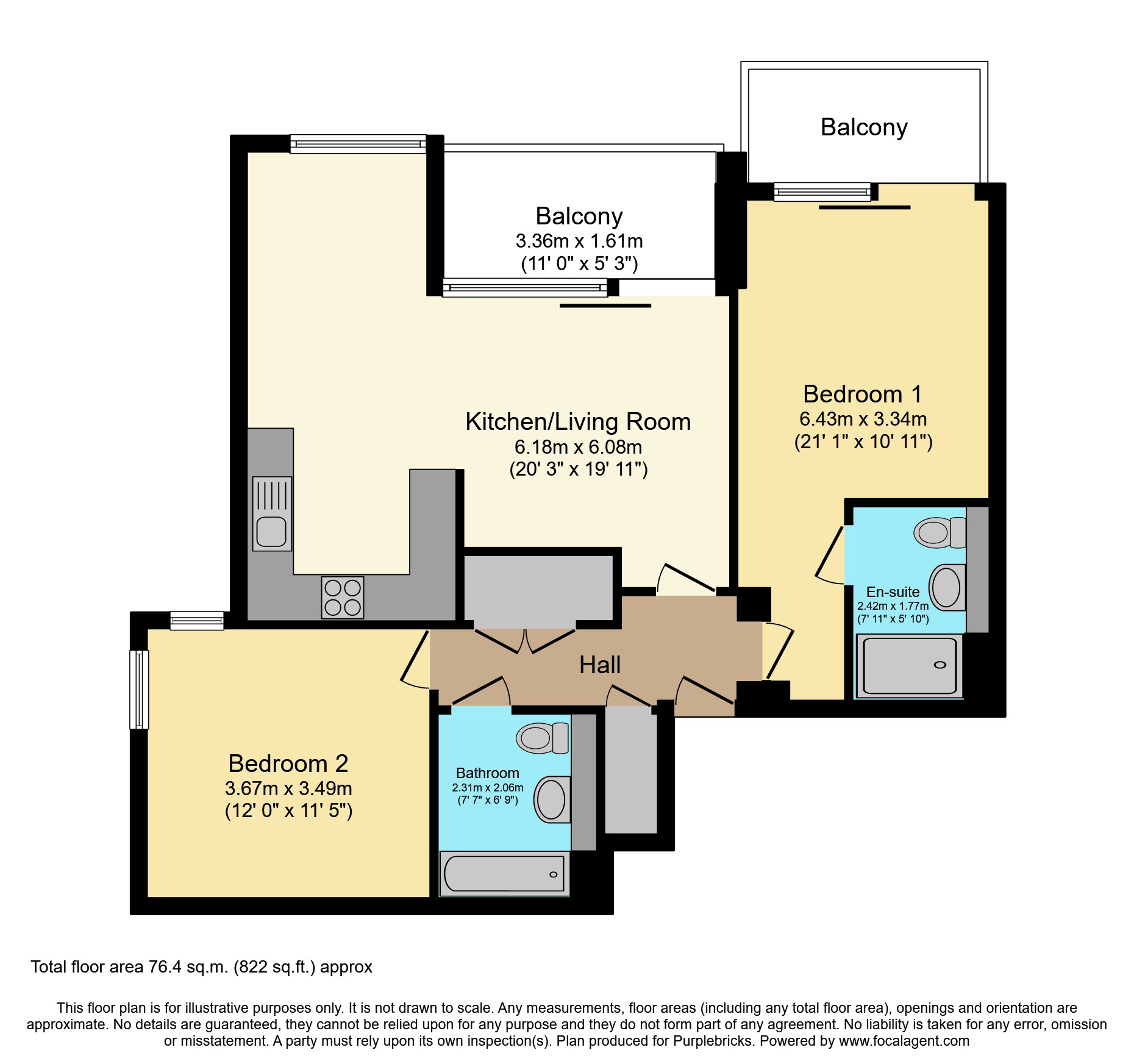 Flat 4/Cursham Apartments, 20 Fergusson Mews, Stockwell floorplan
