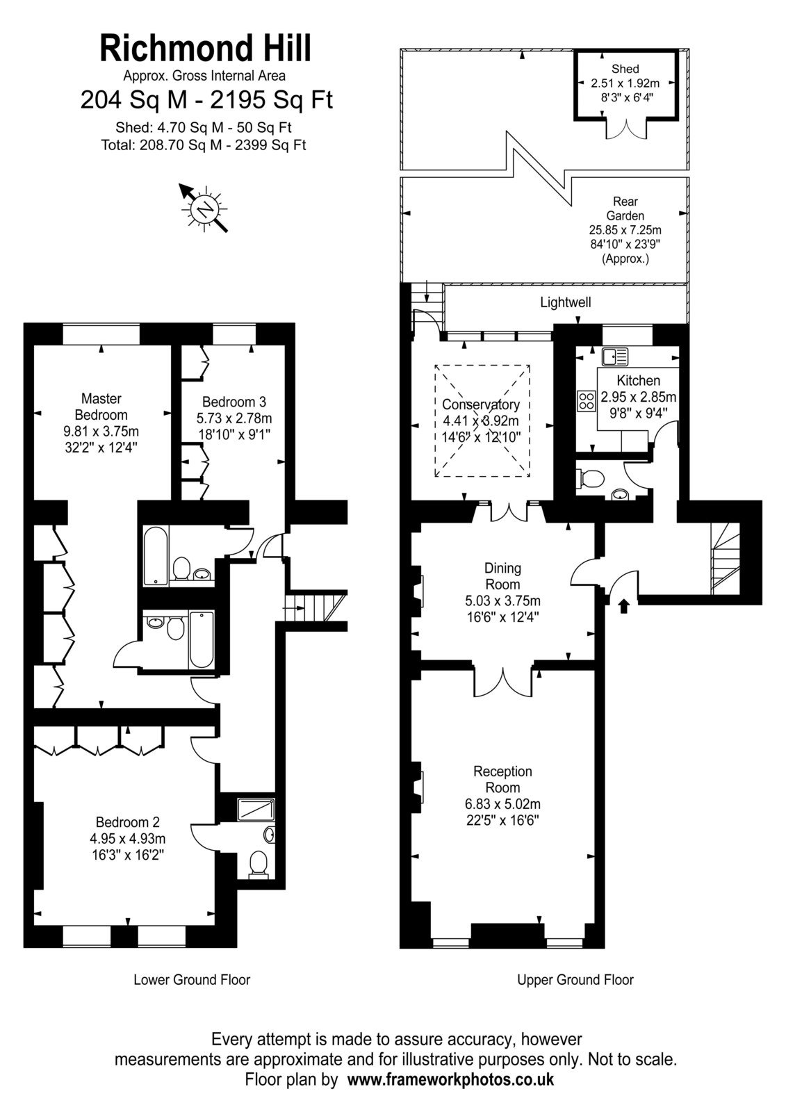 3 Bedrooms Flat for sale in Richmond Hill, Richmond TW10