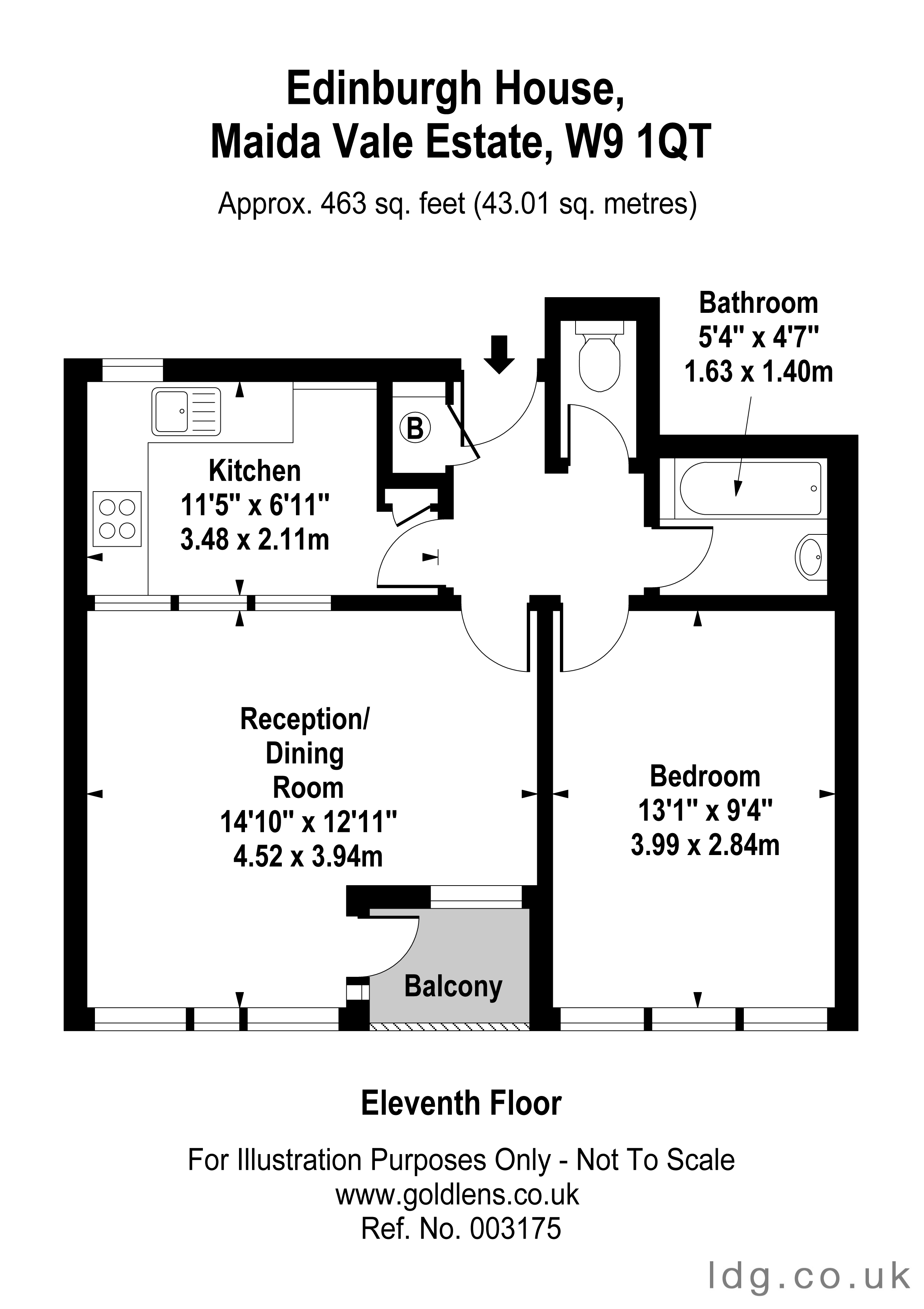 1 Bedrooms Flat to rent in Edinburgh House, Maida Vale, London W9