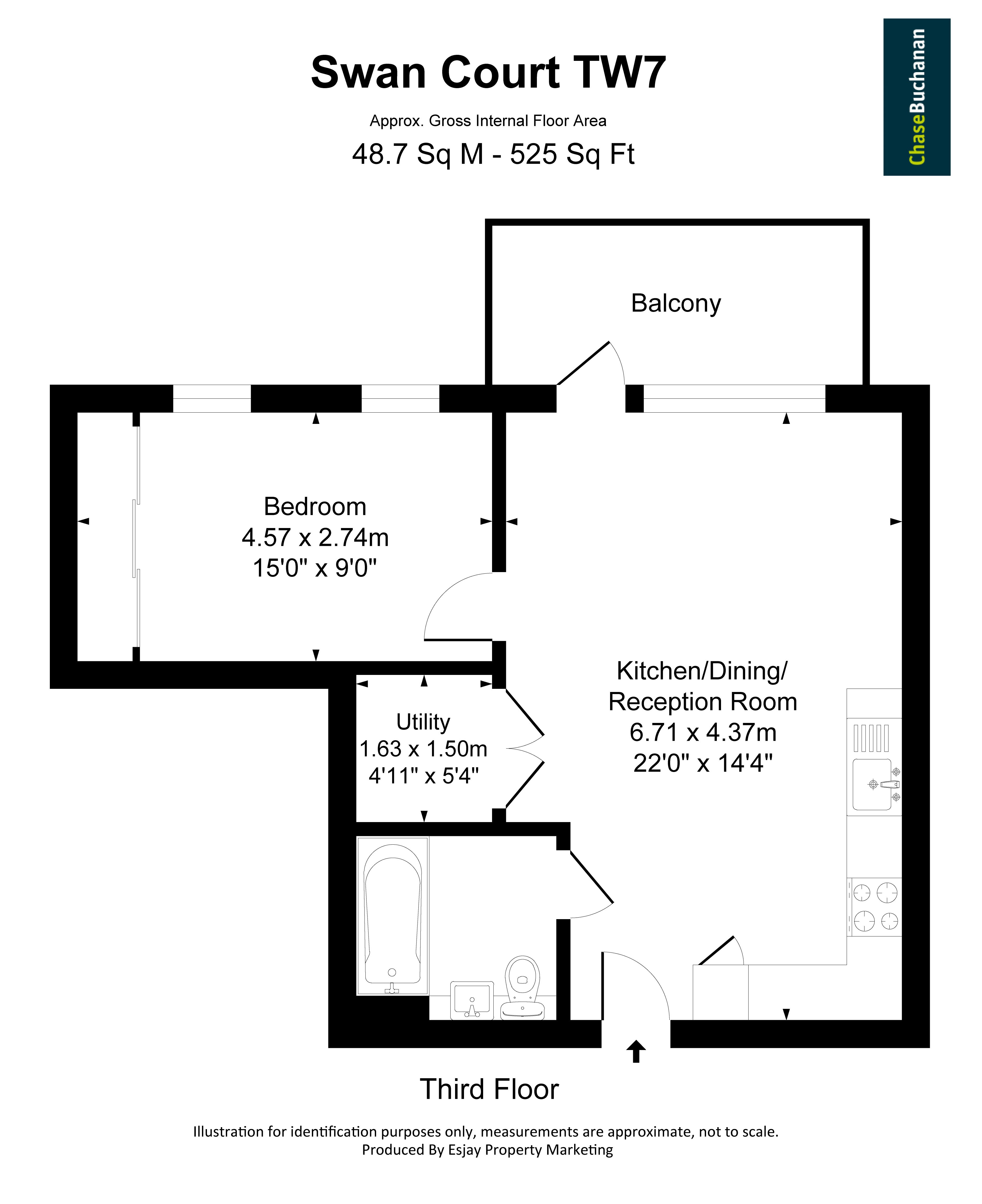 Flat 58, Swan Court,, Swan Street, Old Isleworth floorplan