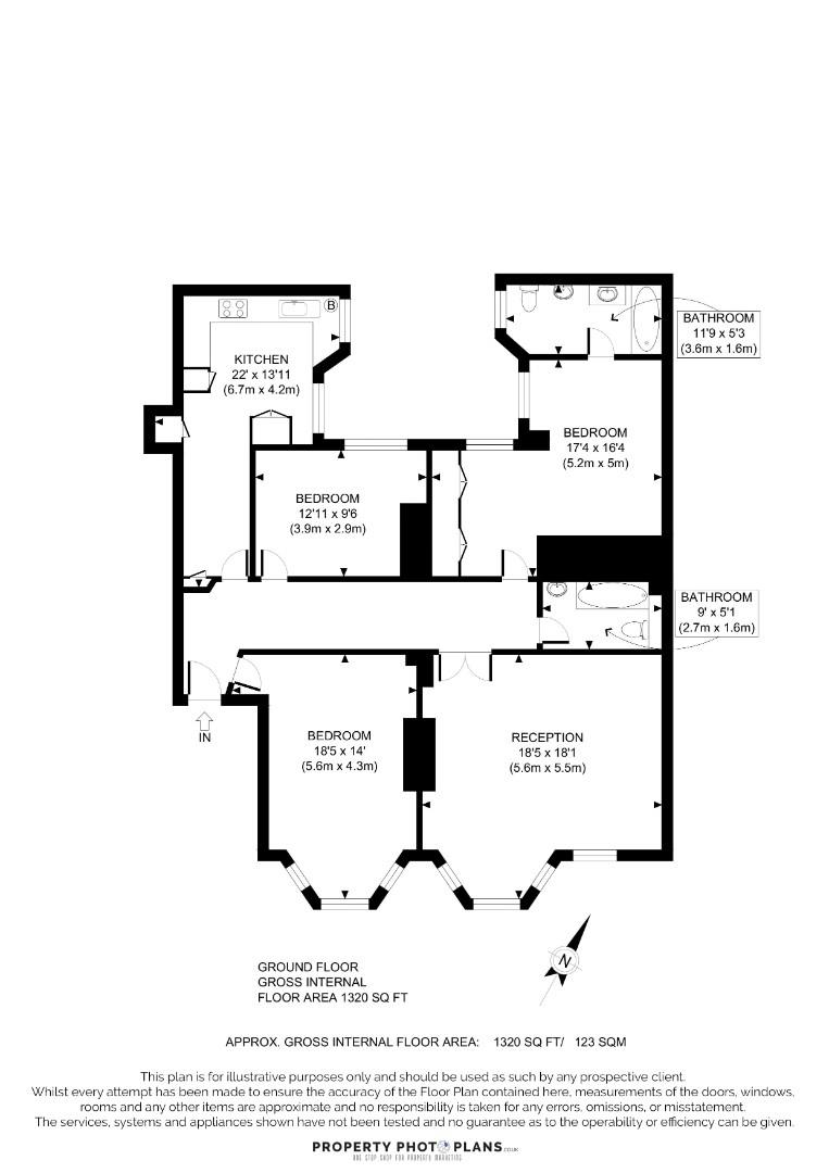 Belgrave Mansions, Belgrave Gardens floorplan