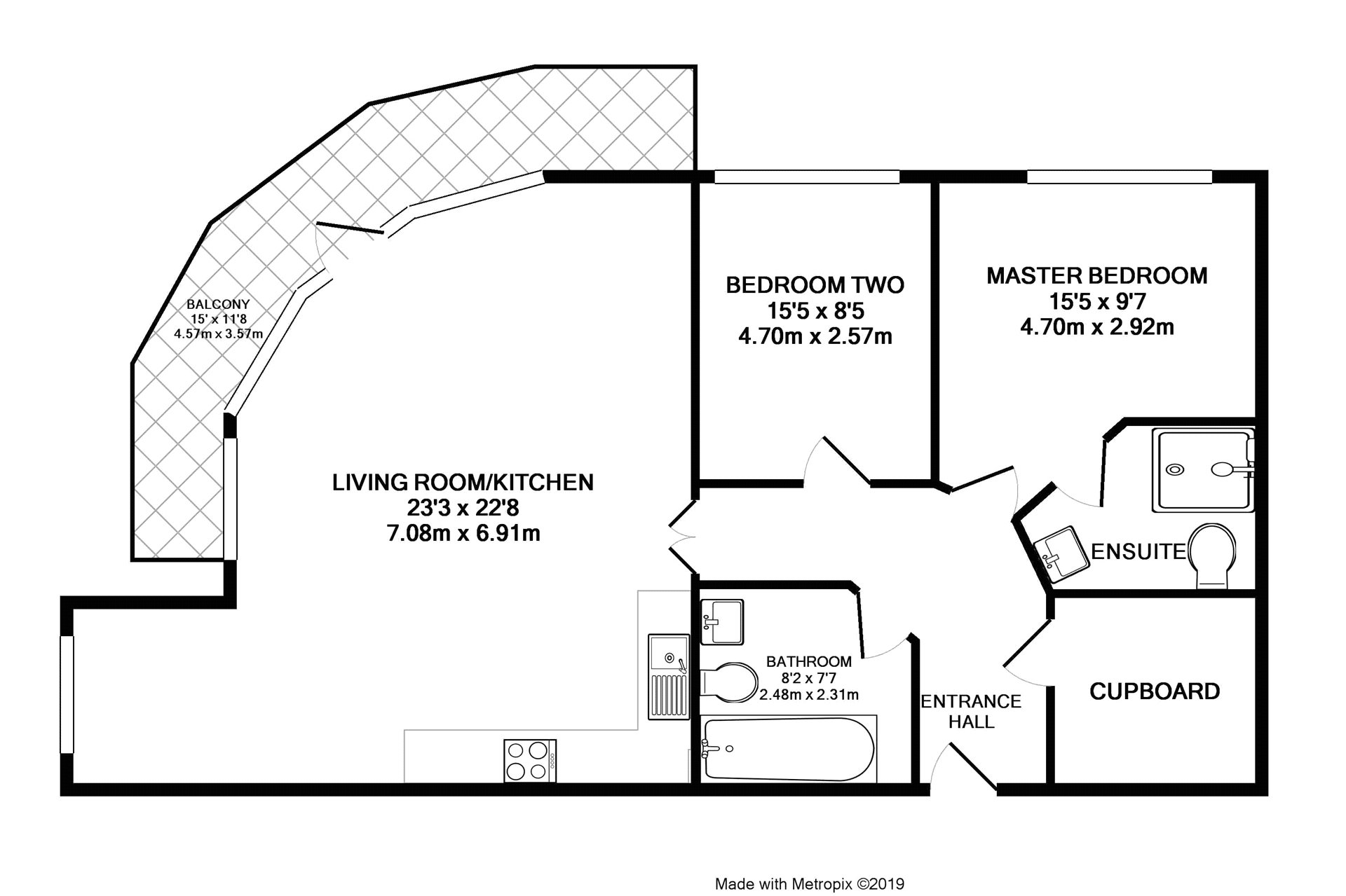 2 Bedrooms Flat to rent in Dorchester Court, 283 London Road, Camberley, Surrey GU15