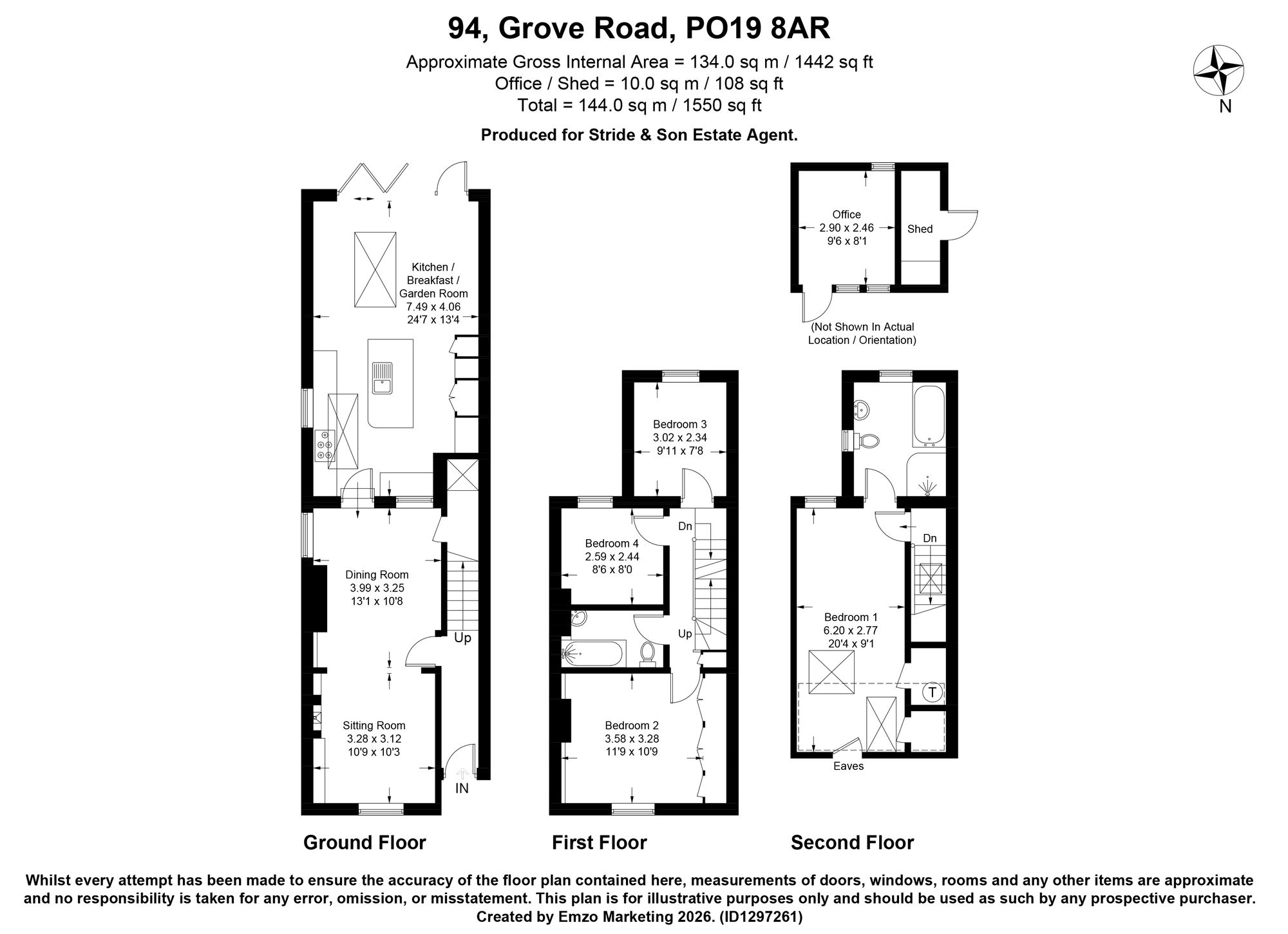 94 Grove Road, Chichester floorplan
