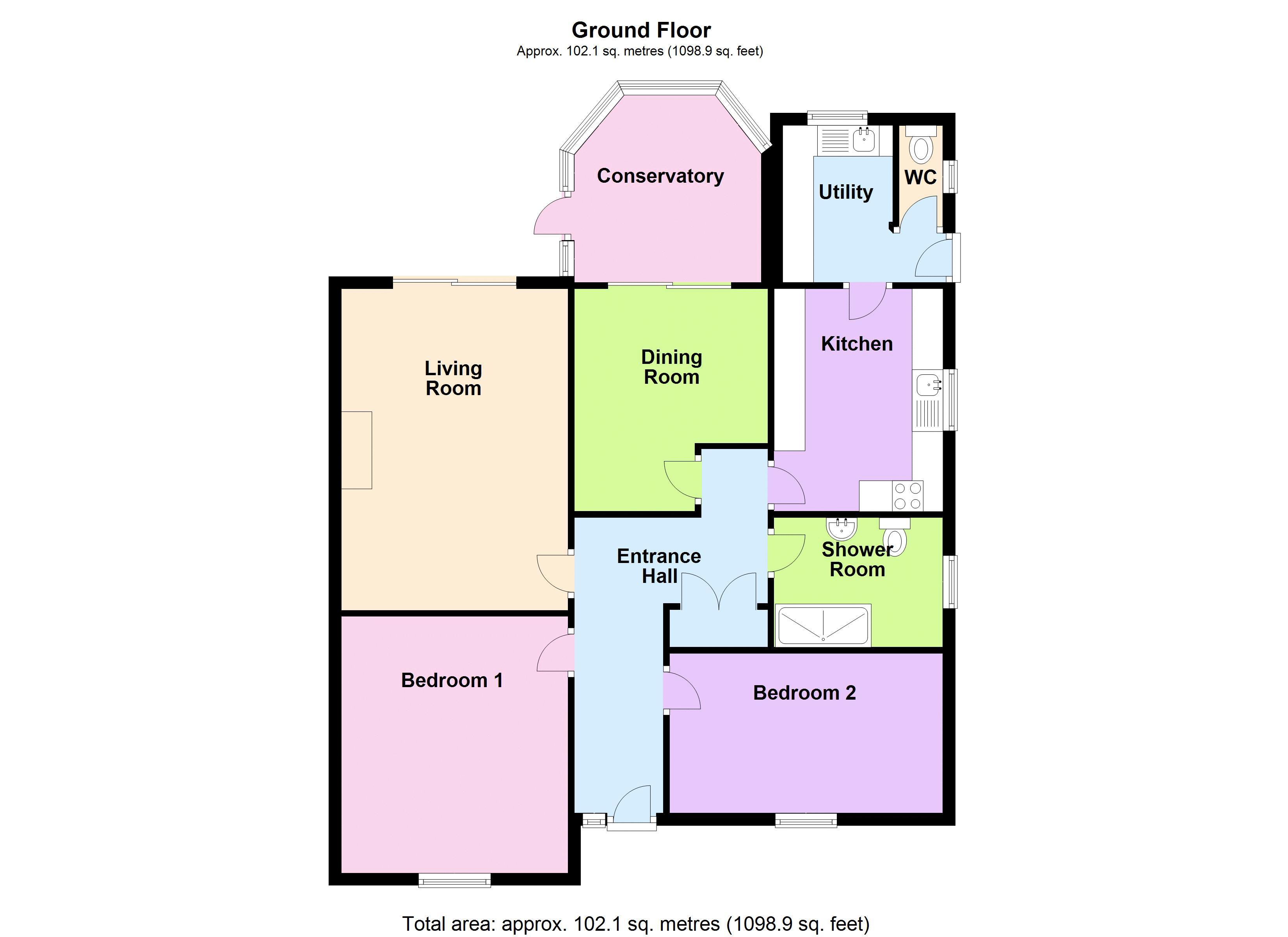 2 Bedrooms Detached bungalow for sale in The Millfield, Hibaldstow, Brigg DN20