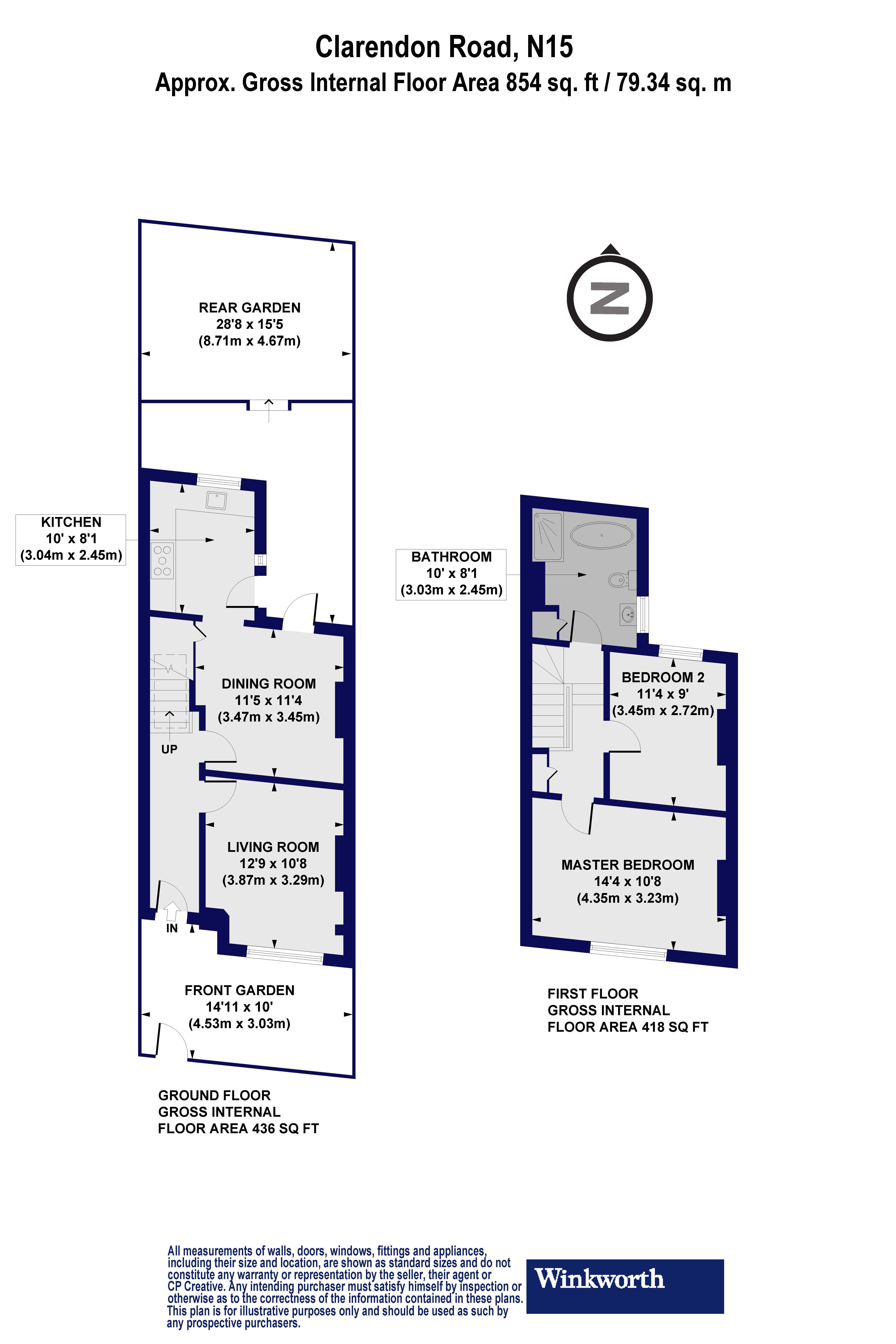 66, Clarendon Road, London floorplan