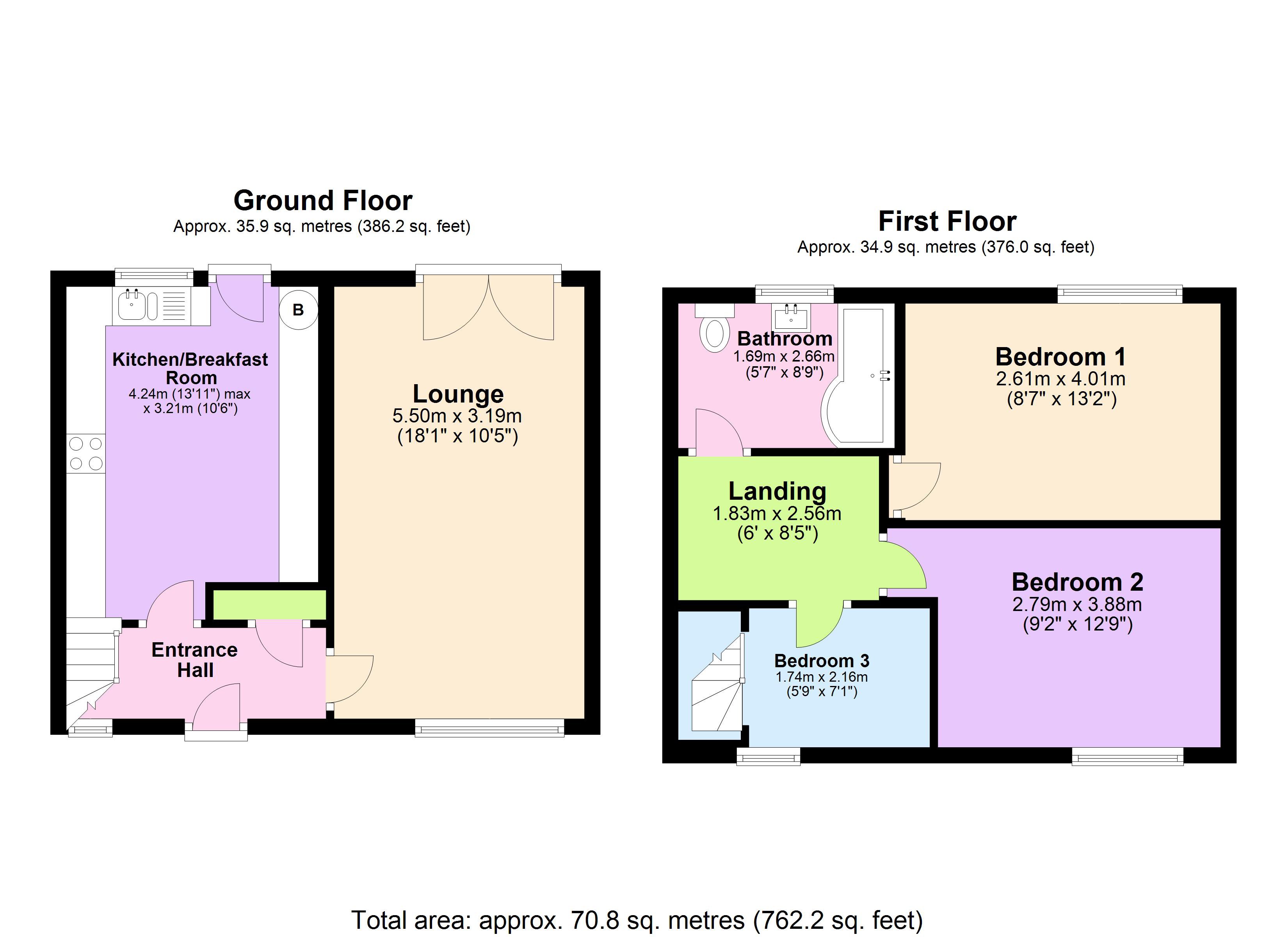 3 Bedrooms Terraced house for sale in Allan Road, Whitburn, Bathgate EH47