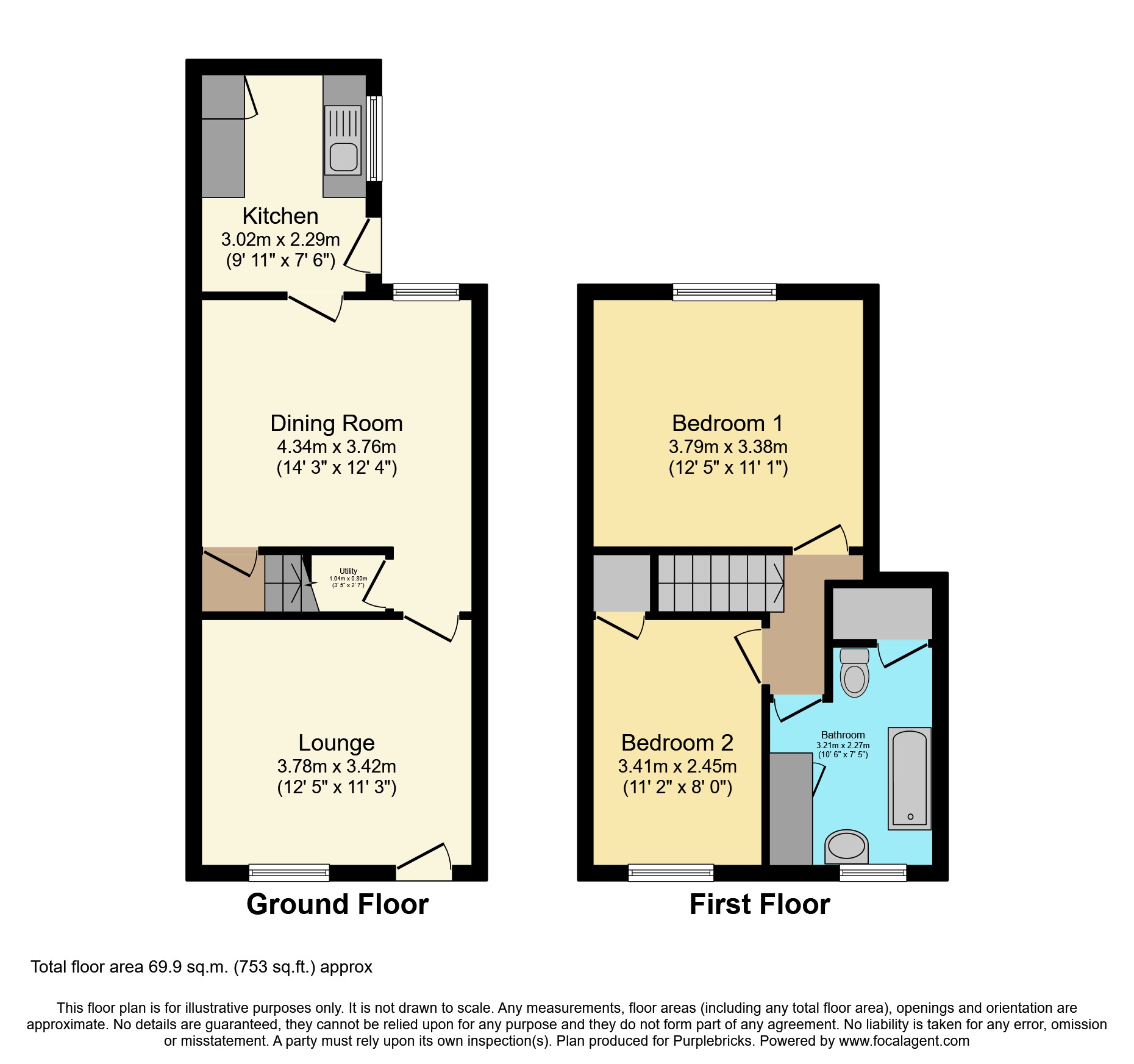 Burton Road, Midway, Swadlincote DE11, 2 bedroom terraced house for