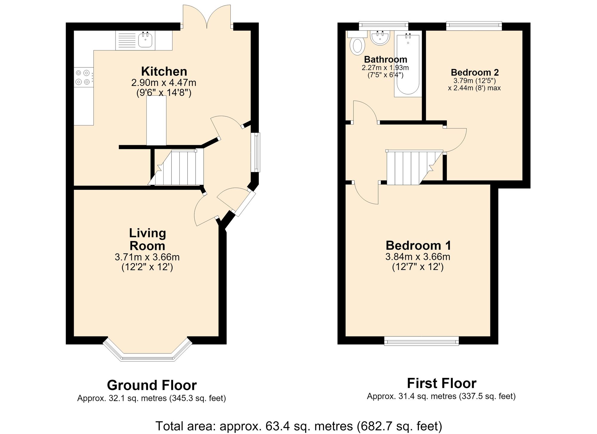55 Oakwood Road, Accrington floorplan
