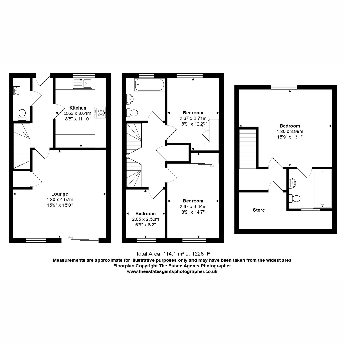 56, Elm Gardens, Brentwood floorplan