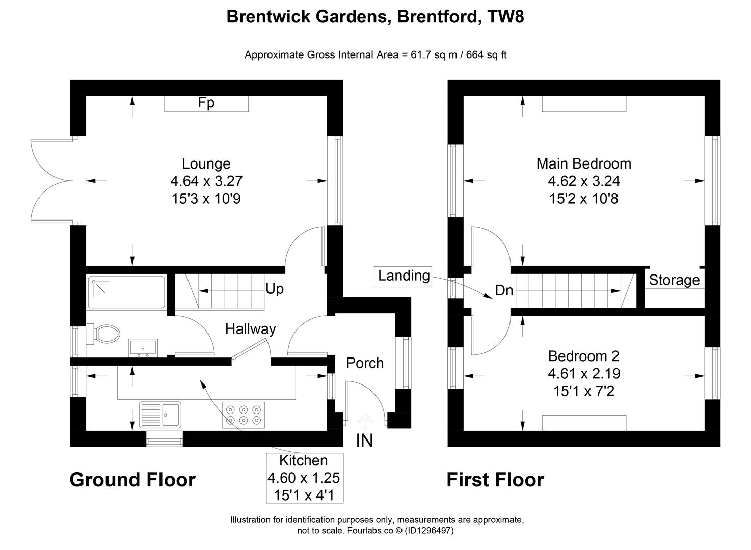 6, Brentwick Gardens, Brentford floorplan