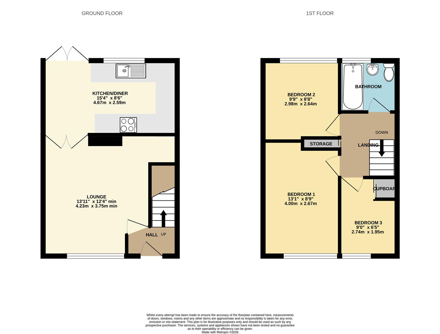 17, Oversetts Court, Swadlincote floorplan
