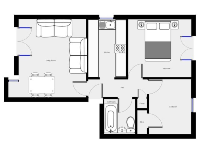 Campbell Drive, Cardiff floorplan