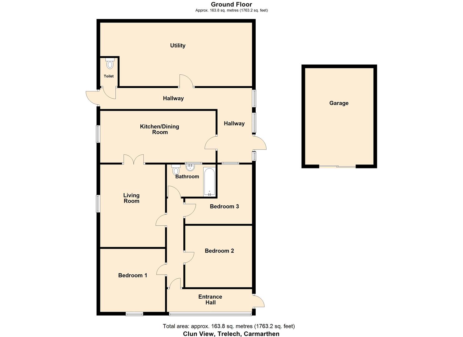 Clun View, Trelech, Carmarthen floorplan