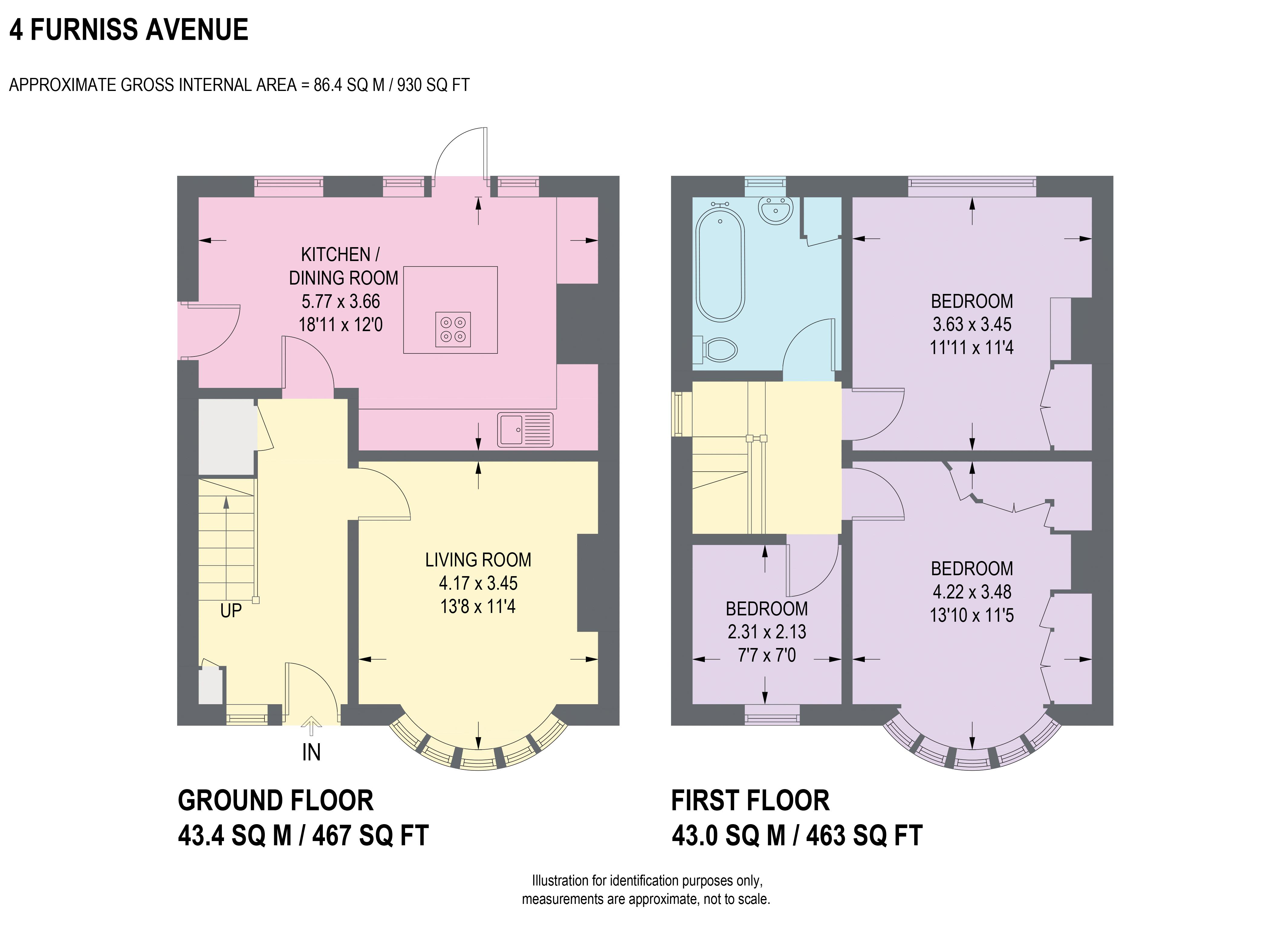 4, Furniss Avenue, Sheffield floorplan