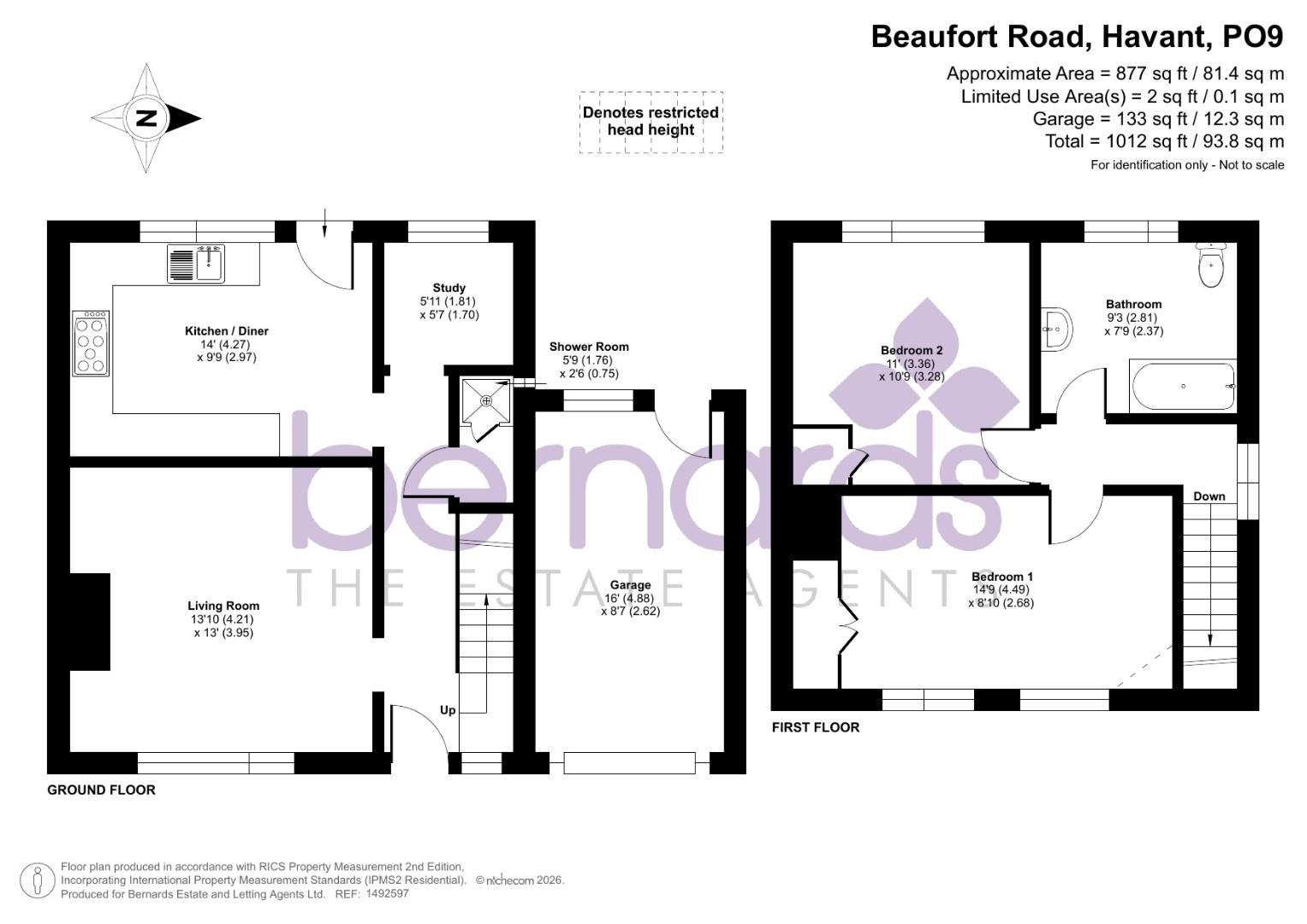 43, Beaufort Road, Havant floorplan