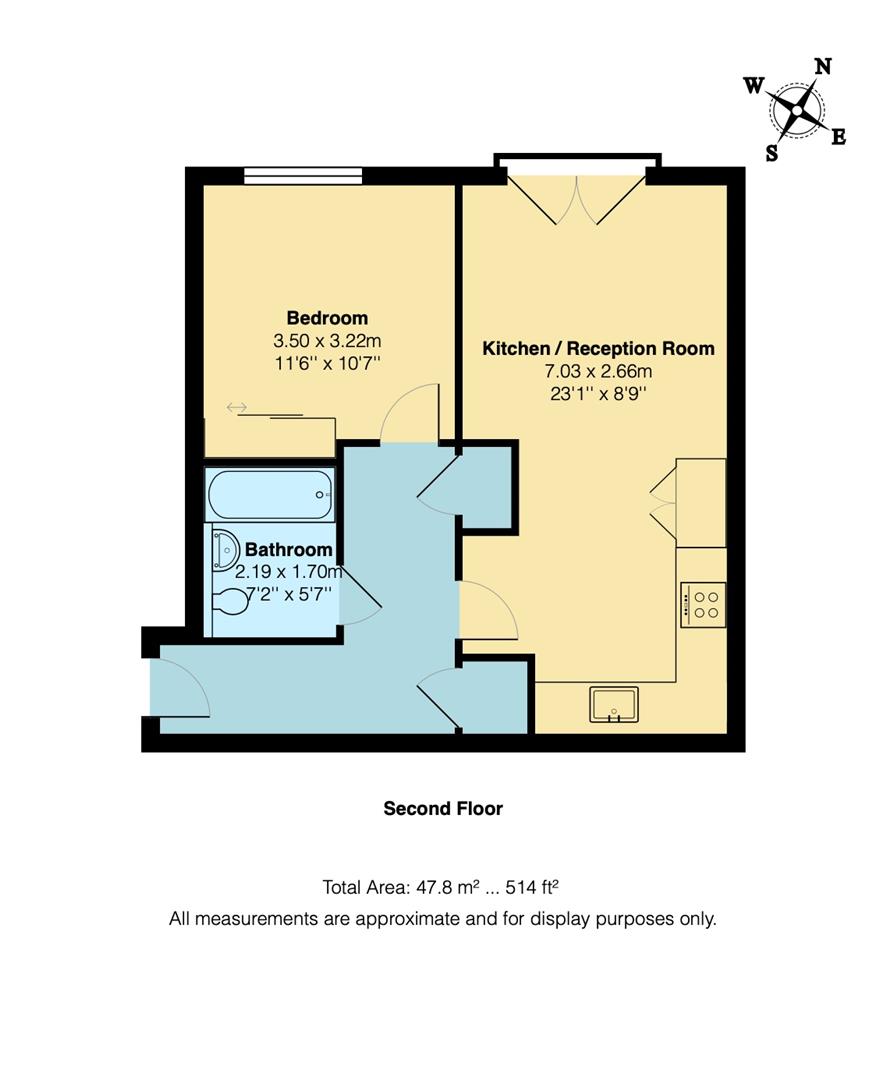 Flat 4 Hennessy Court, 736, Lea Bridge Road, Leyton floorplan