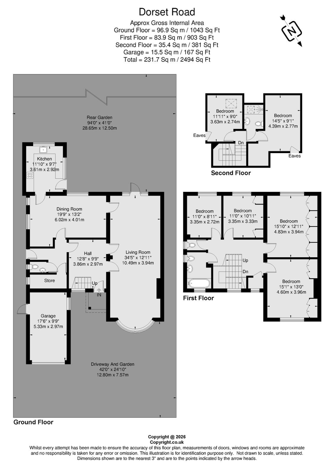 43, Dorset Road, London floorplan
