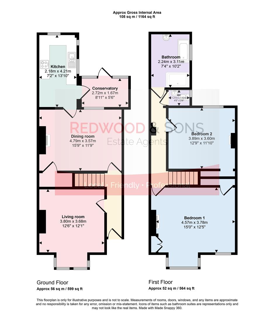 Honeysuckle Cottage, Clyde Road, Felpham floorplan