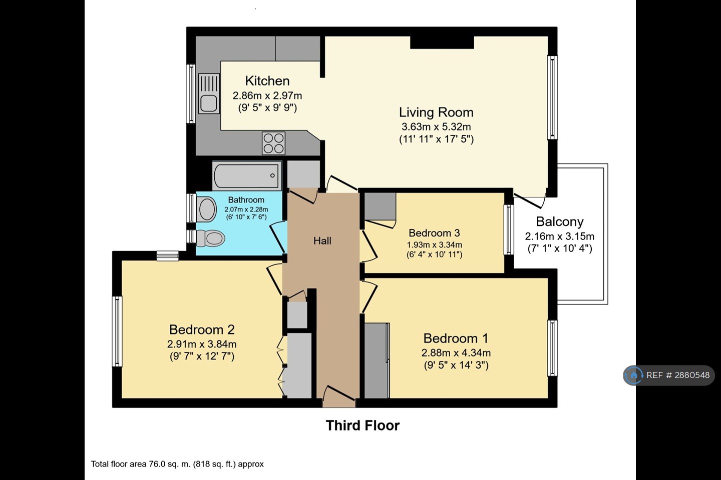 Elmshurst Crescent, Off East End Road East Finchley, London floorplan