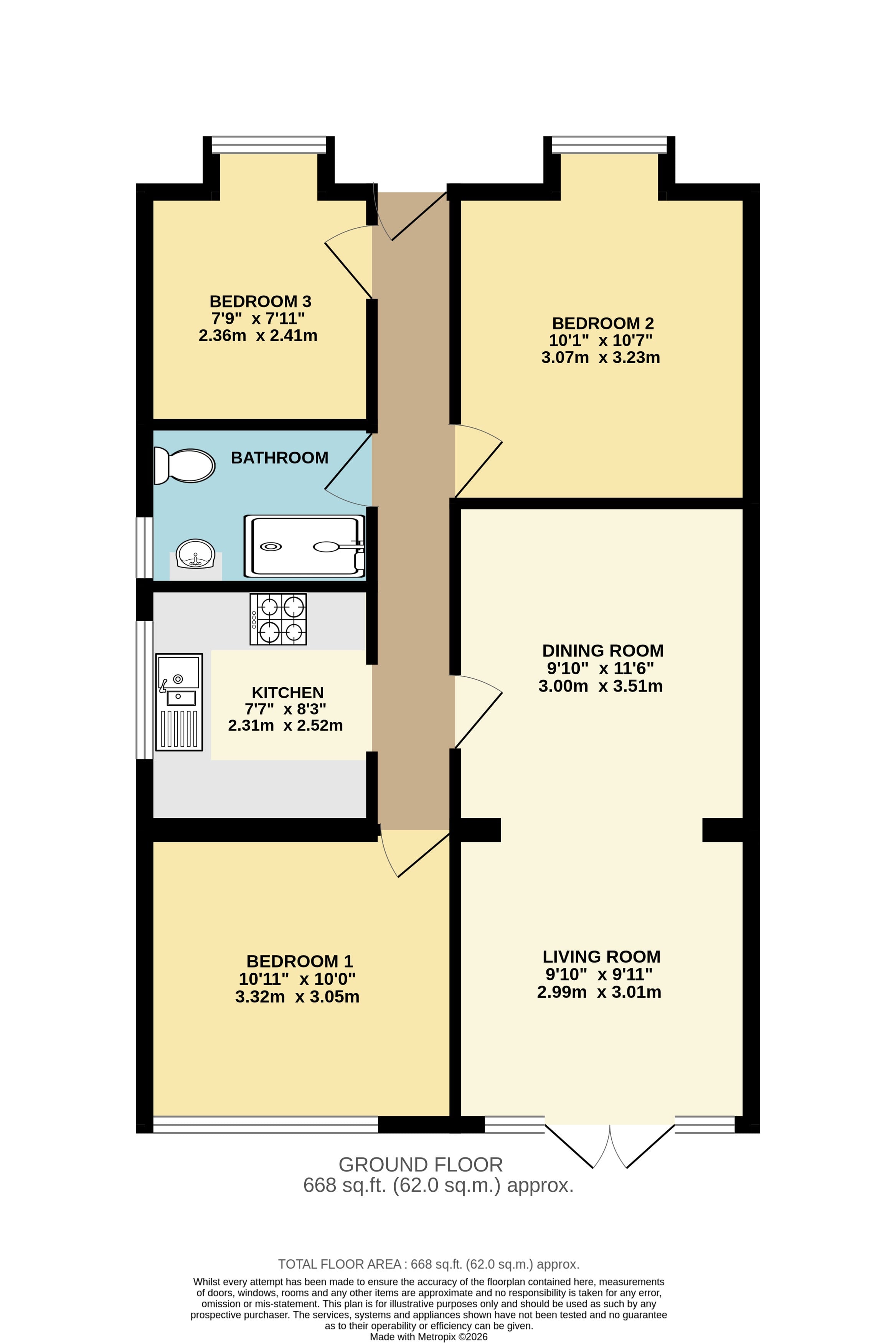 7, Approach Road, Ashford floorplan
