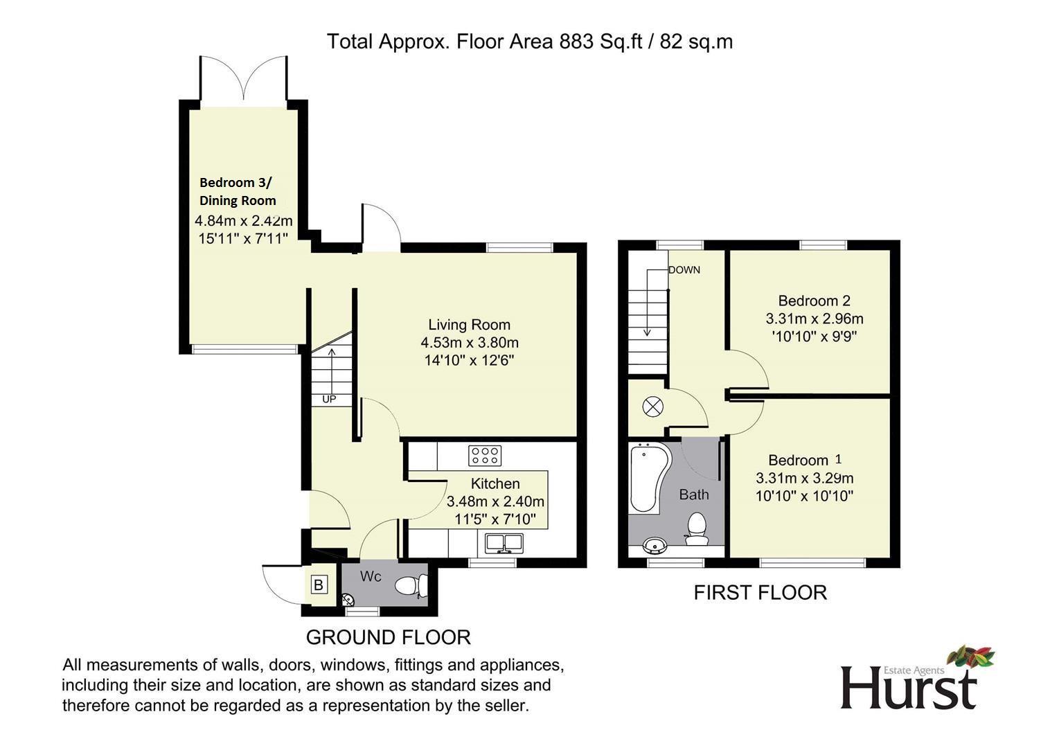 2 Bedrooms Semi-detached house for sale in Wellesbourne Gardens, High Wycombe HP13