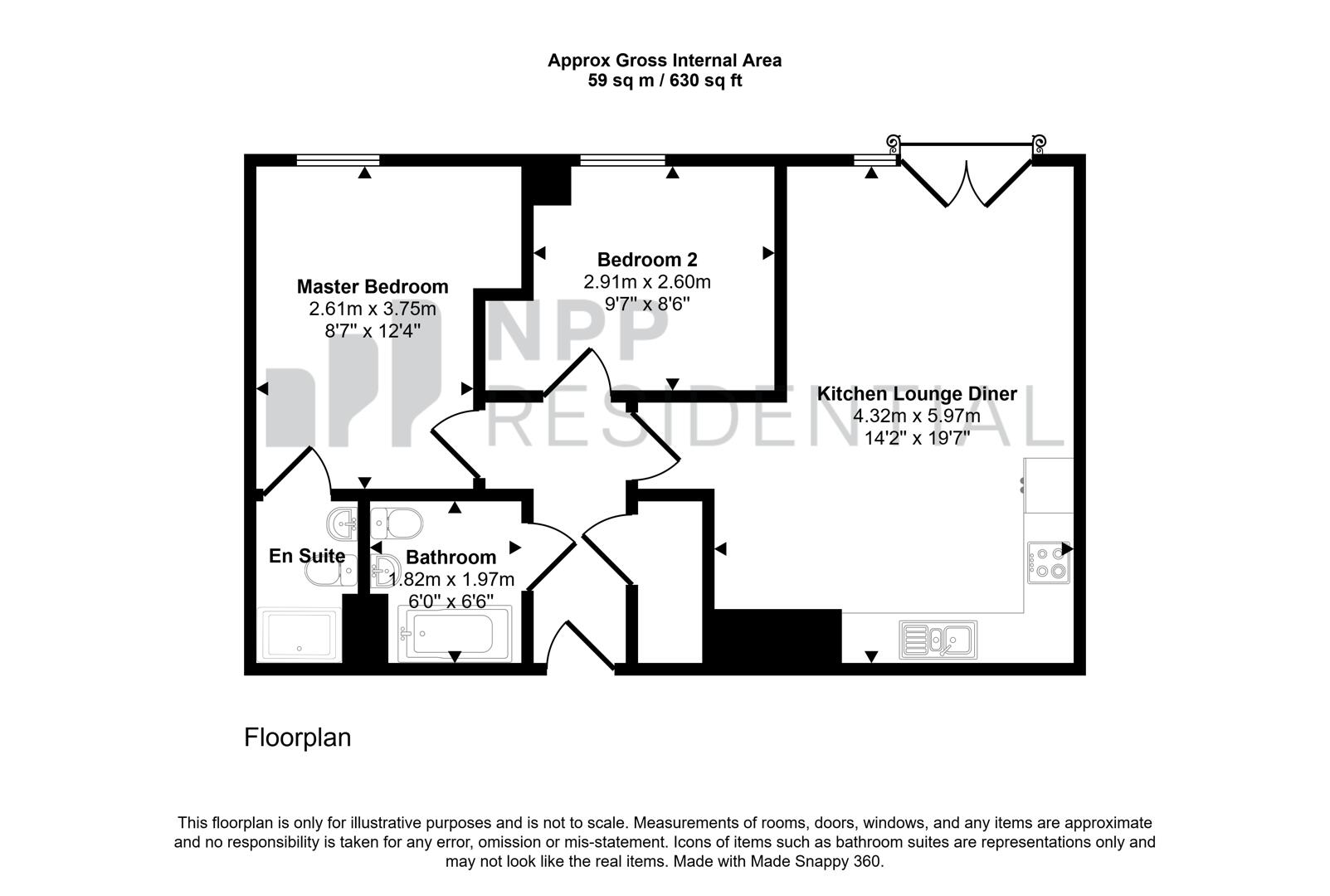 Apartment 5.09 Block C Wilburn Basin, 55 Orsdall Lane, Salford floorplan