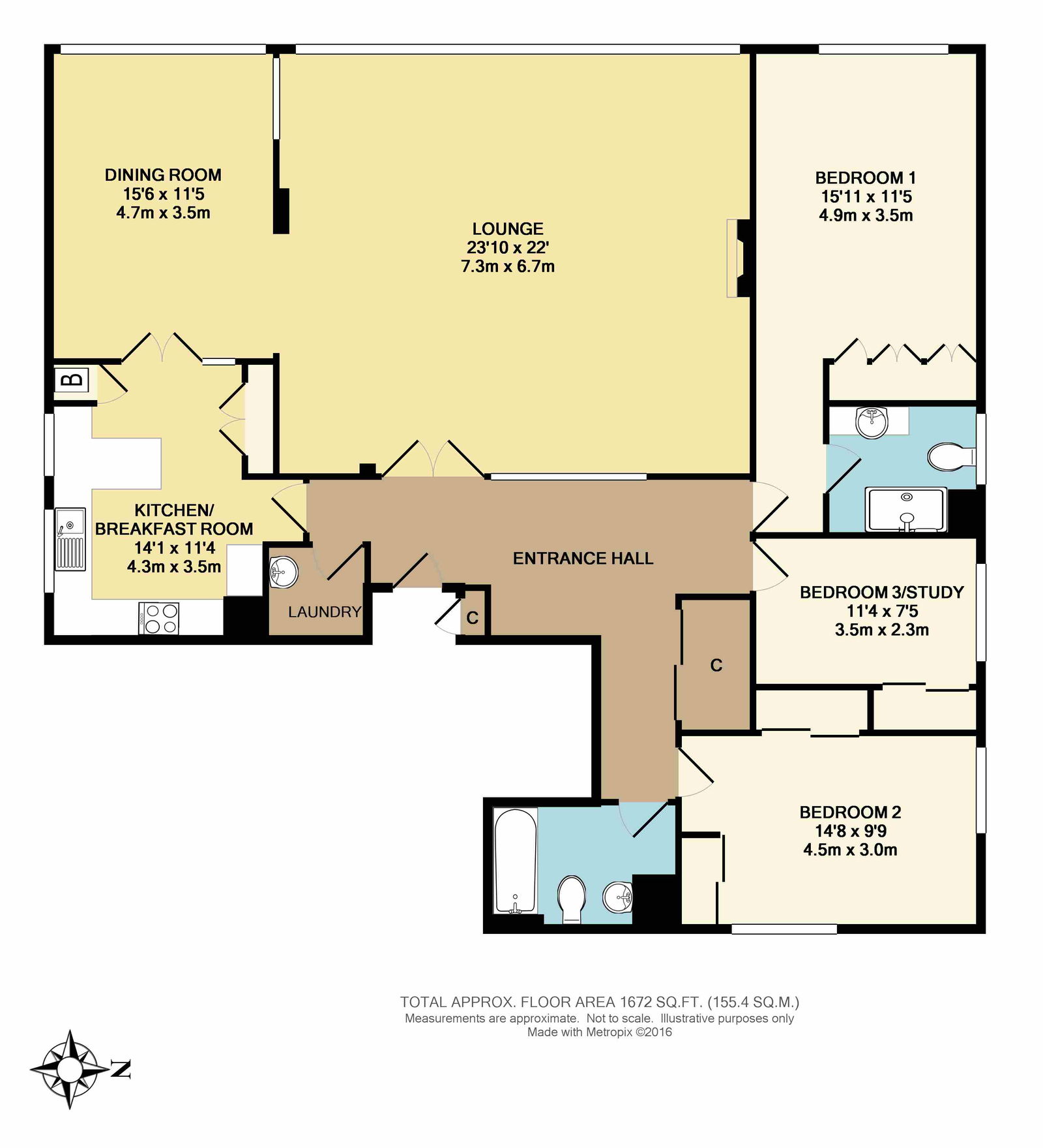B3 Shirley Towers, Vane Hill Road, Torquay floorplan