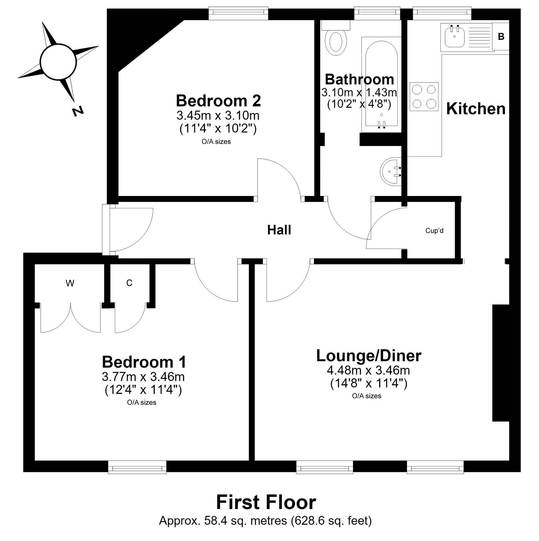 6/4, Craigentinny Road, Edinburgh floorplan