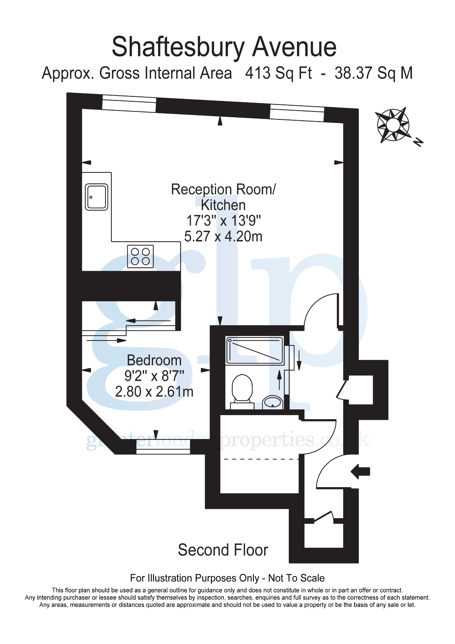 66A  Flat 3, Shaftesbury Avenue, London floorplan